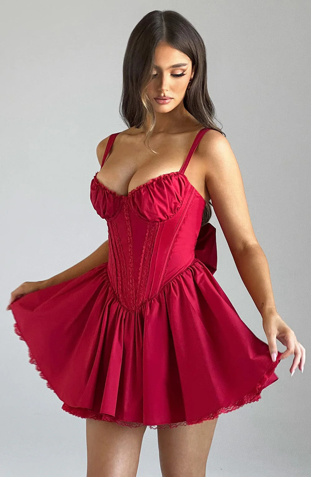 Josie Mini Dress - Red - Image 13