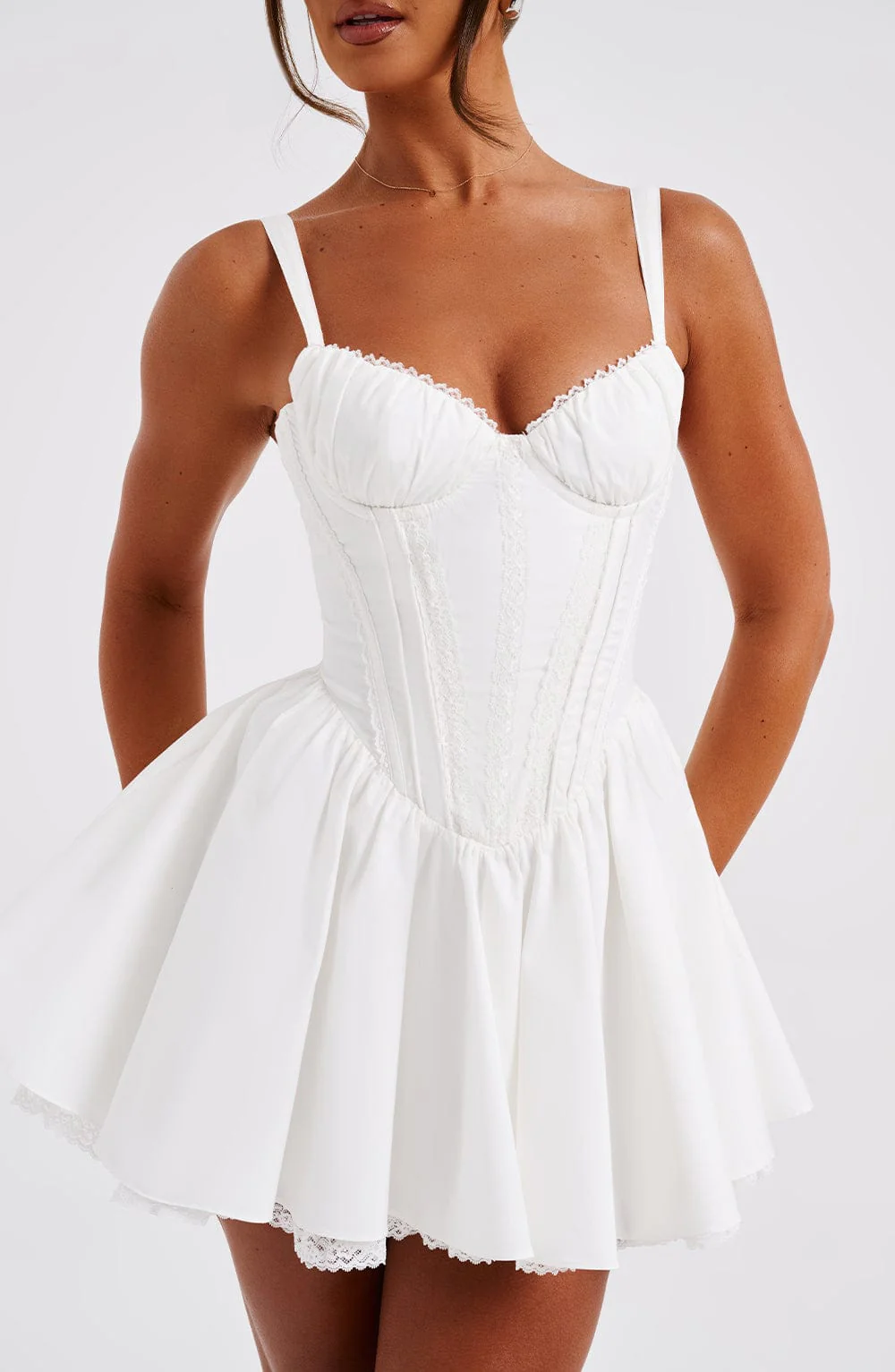 Josie Mini Dress - White - Image 8