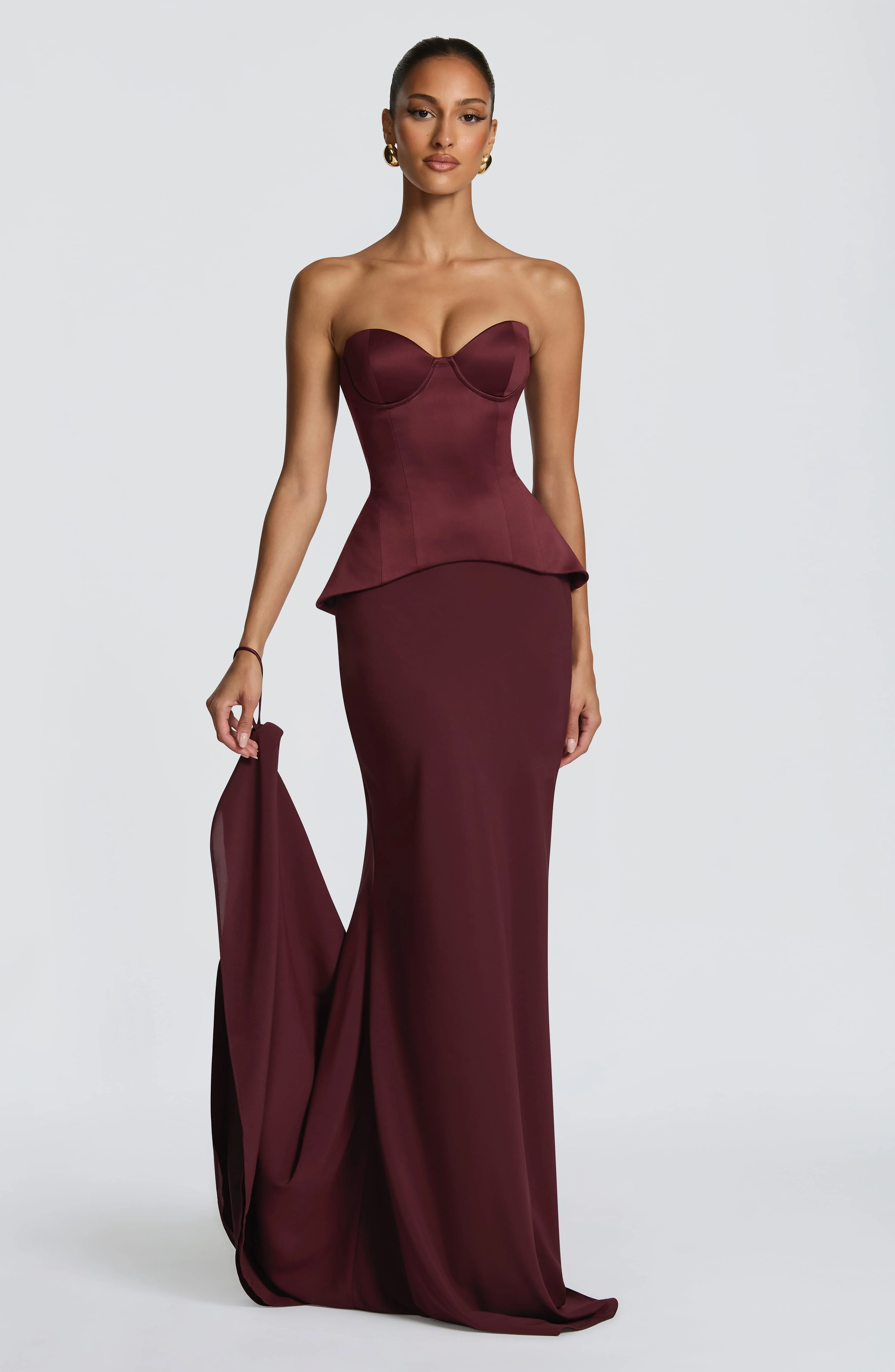 Kaia Maxi Skirt - Cherry Lacquer - Image 4