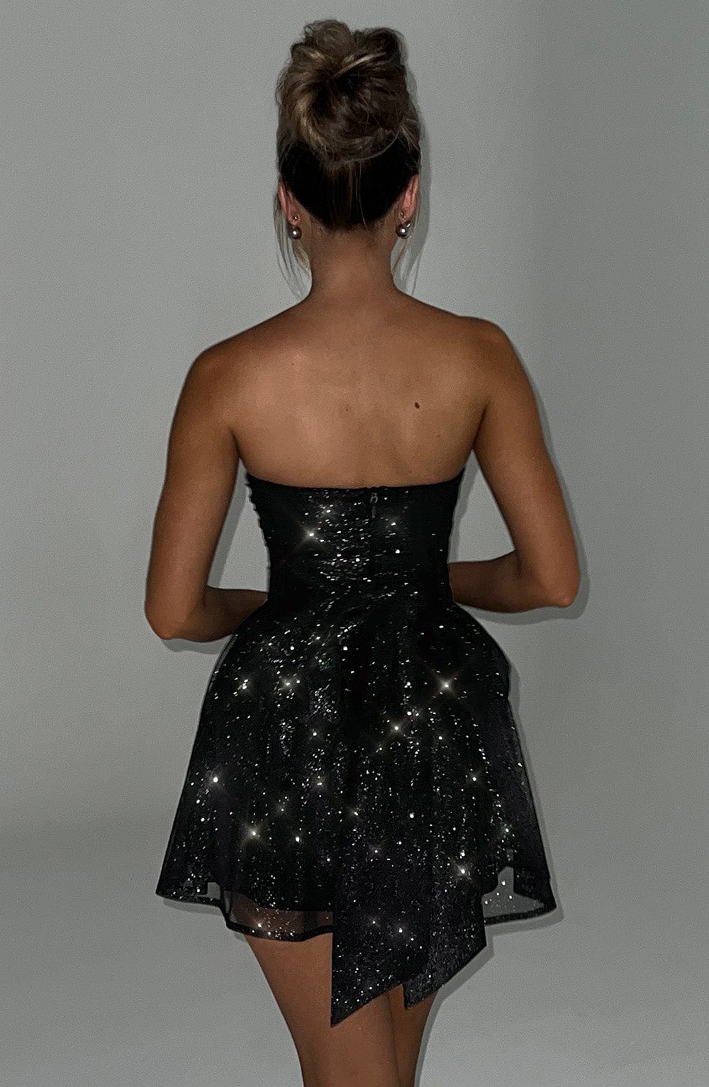 Katrina Mini Dress - Black Sparkle - Image 2