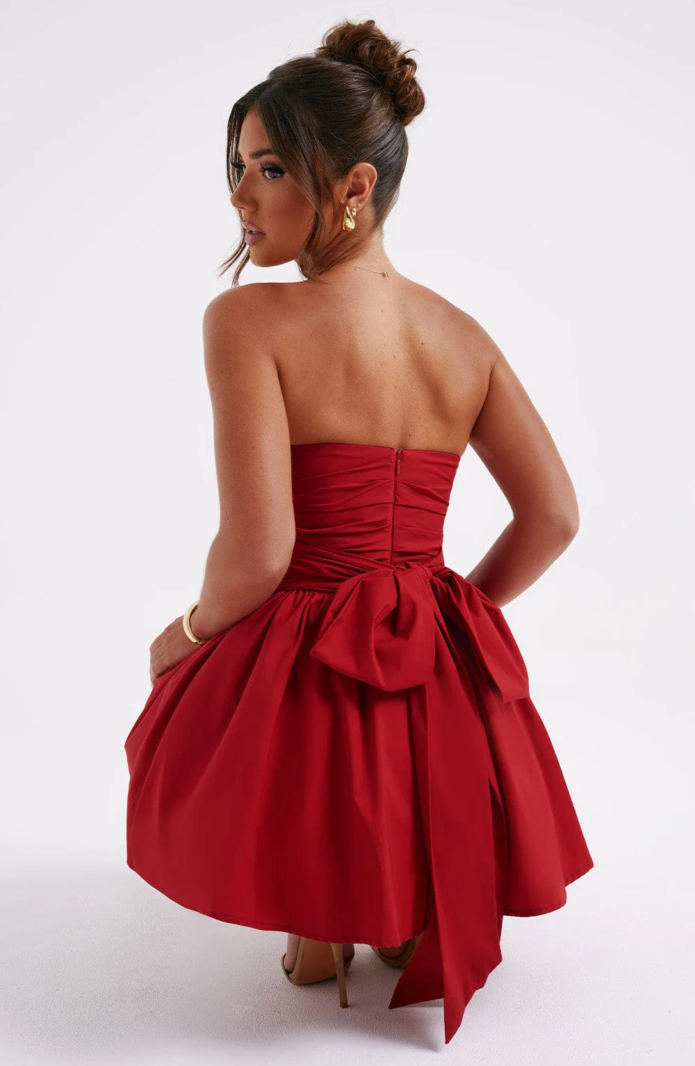 Katrina Mini Dress - Red - Image 7