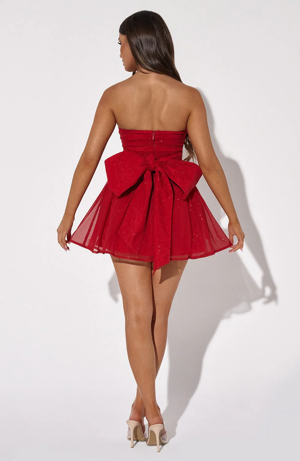 Katrina Mini Dress - Red Sparkle - Image 7
