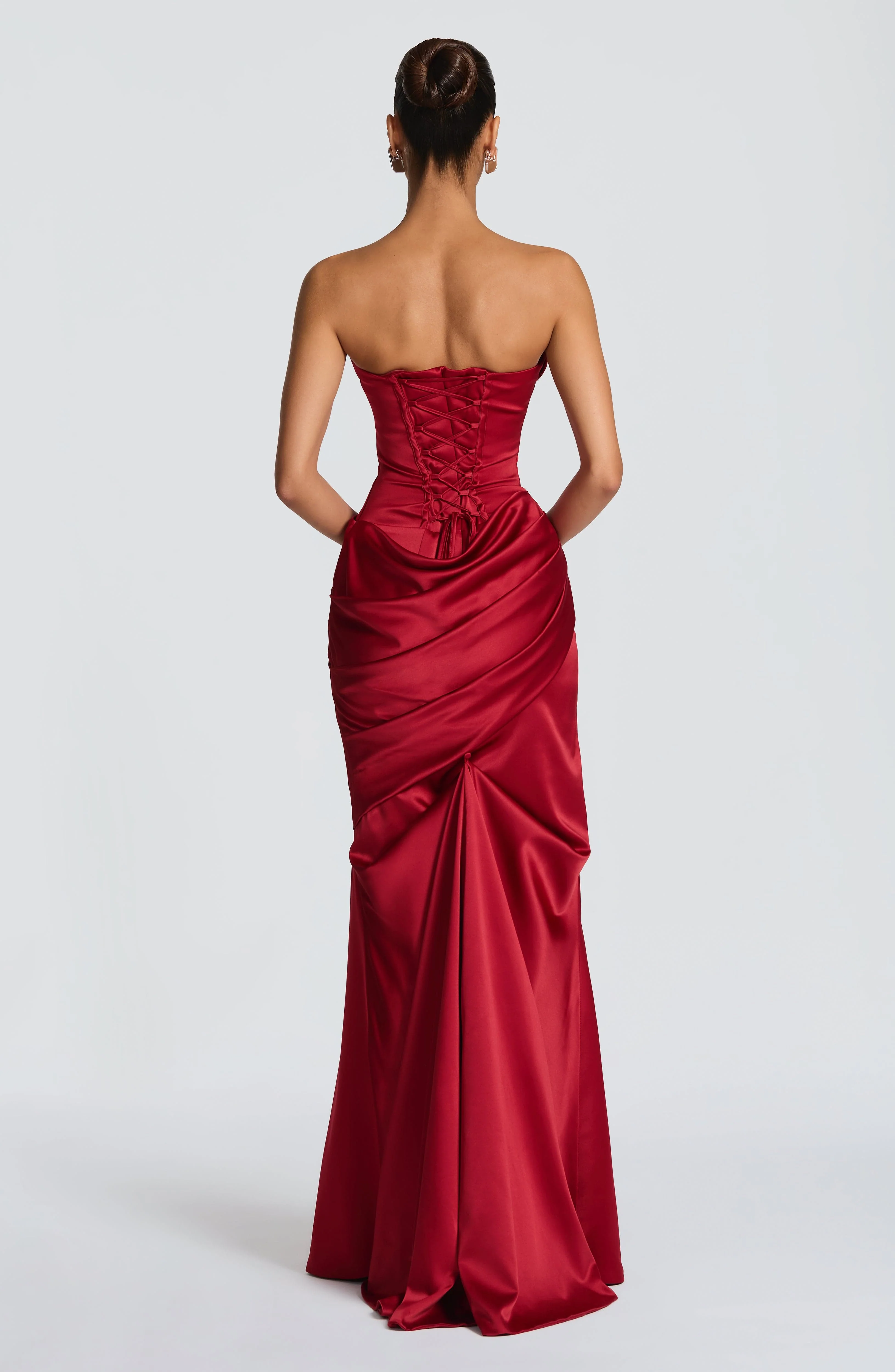 Kensington Maxi Dress - Deep Red - Image 4