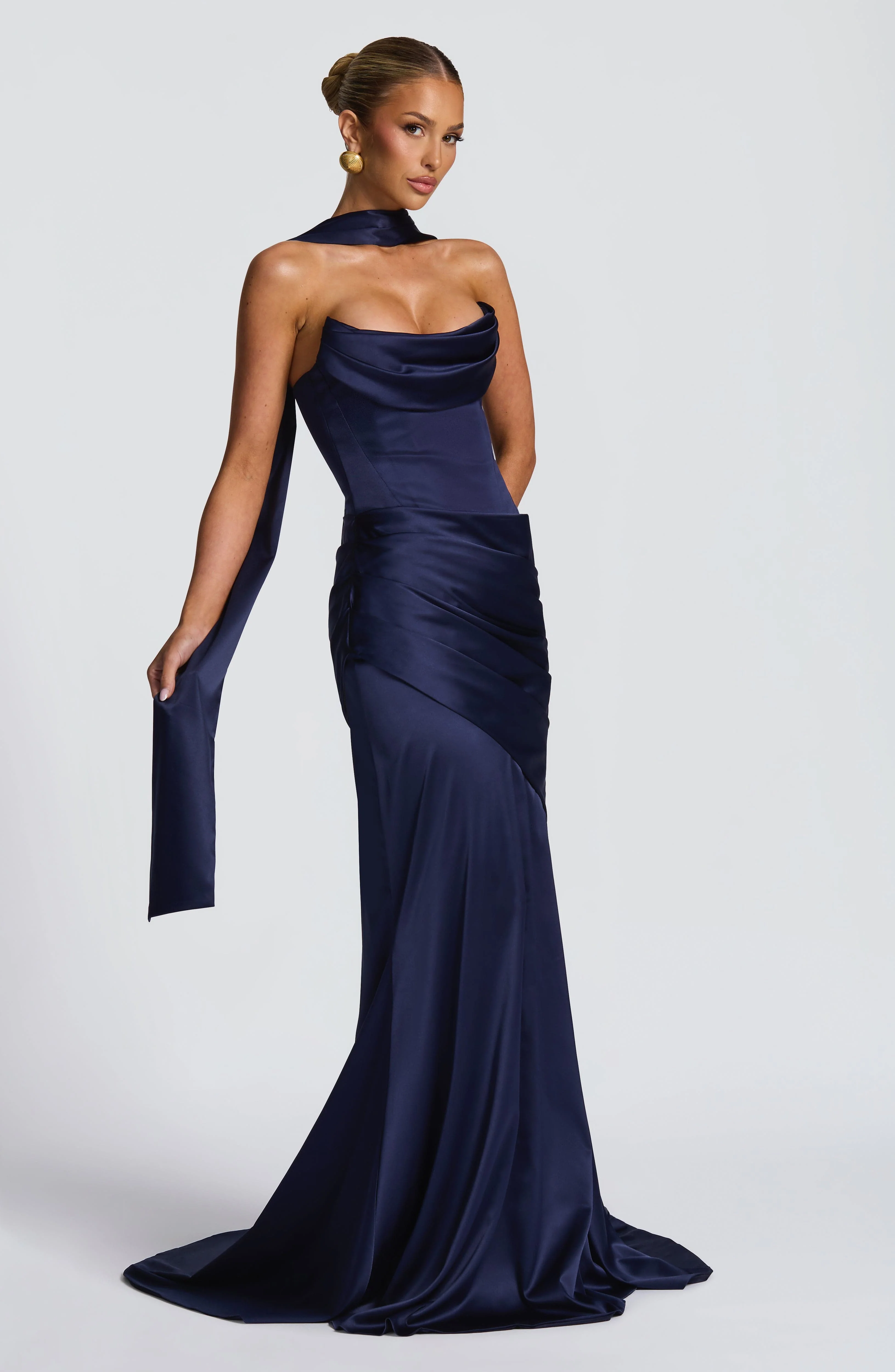 Kensington Maxi Dress - Navy - Image 6