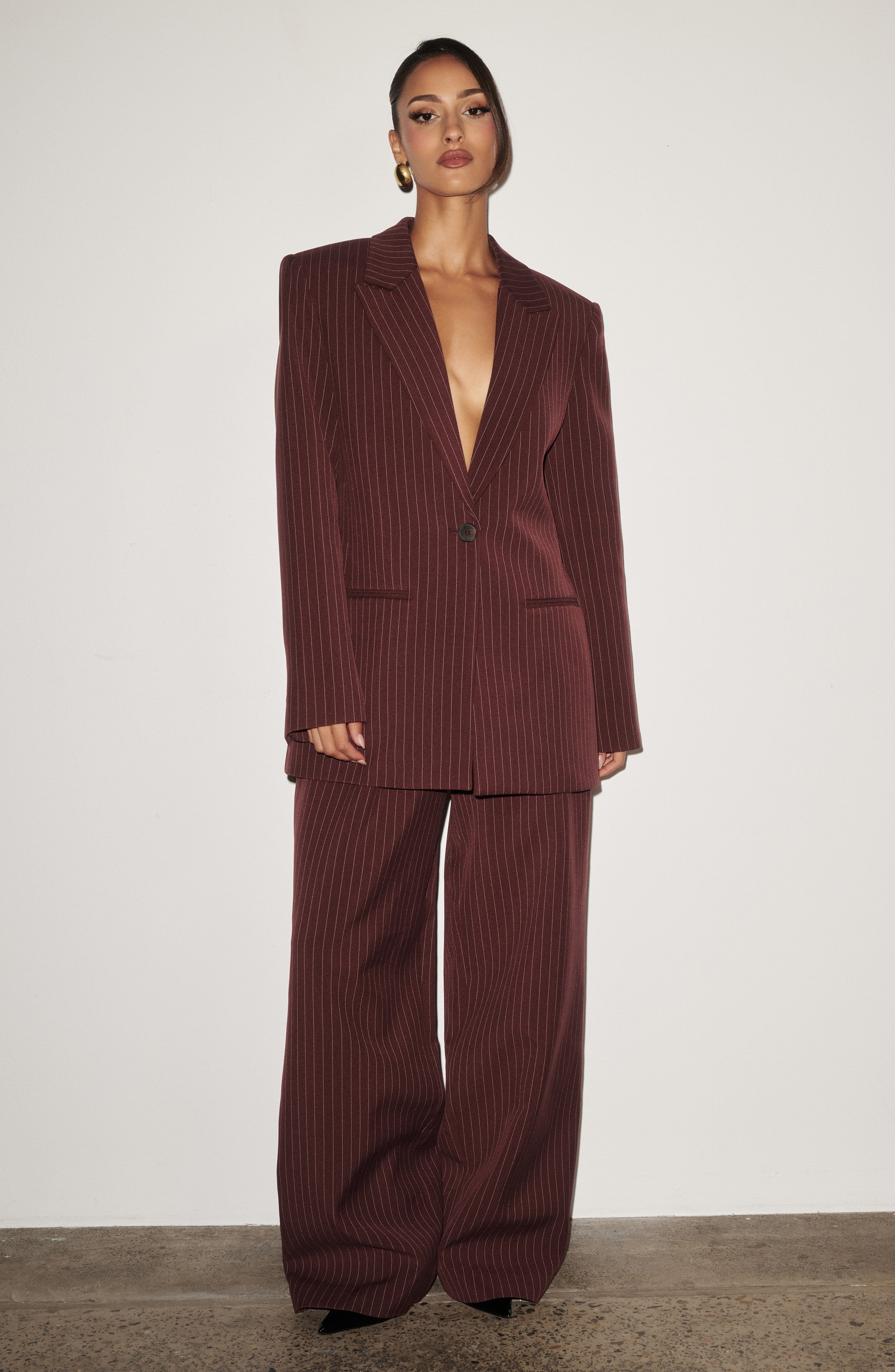 Kirsty Pants - Burgundy Pinstripe - Image 7