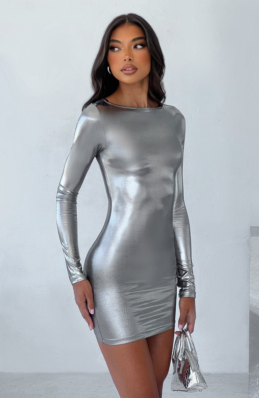 Kyranni Mini Dress - Gunmetal - Image 11