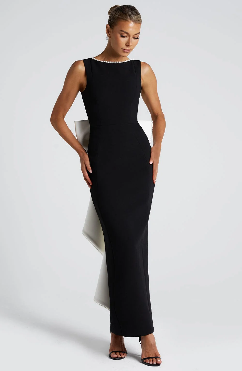 Lana Midaxi Dress - Black/White - Image 10