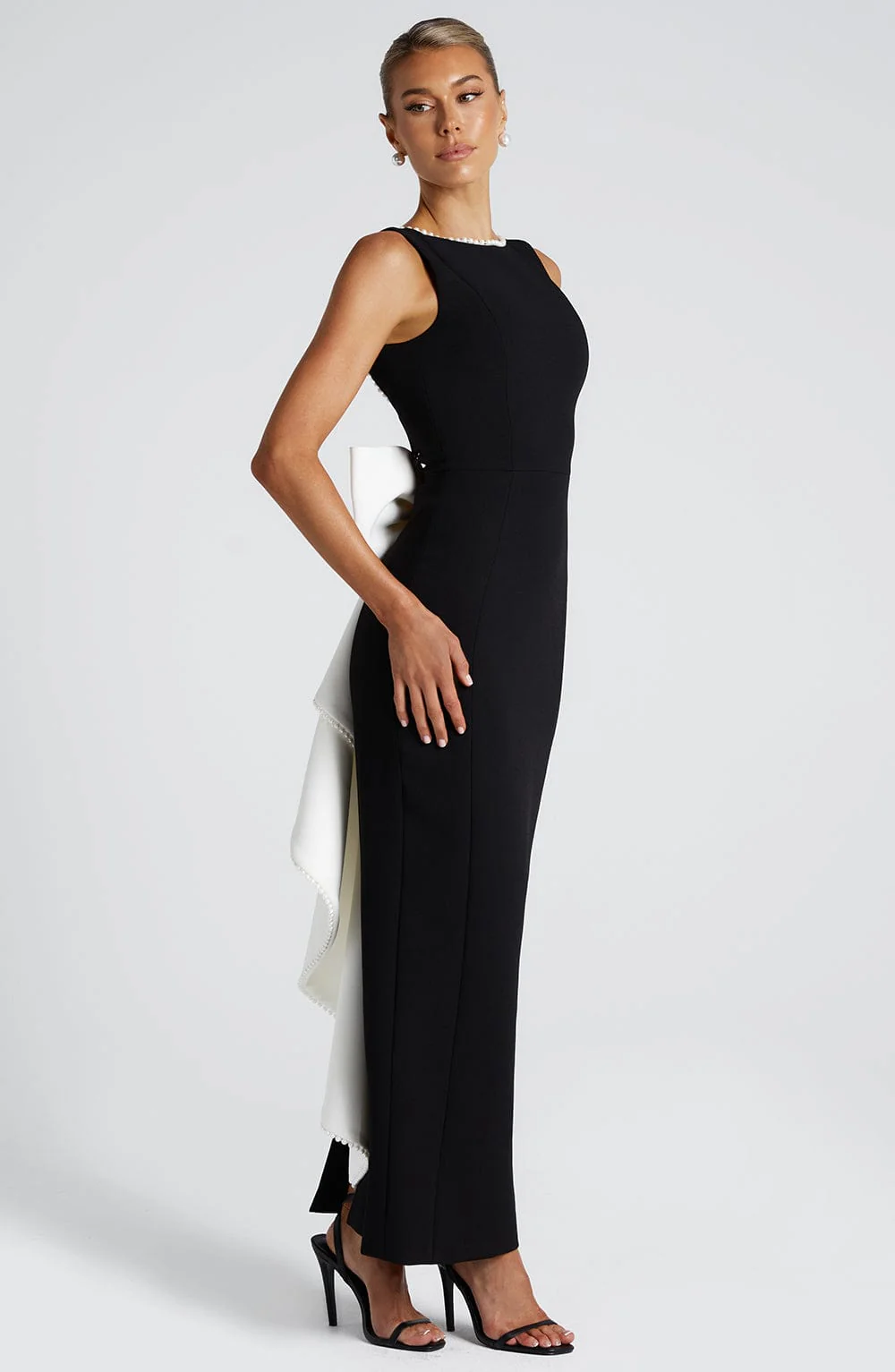 Lana Midaxi Dress - Black/White - Image 7