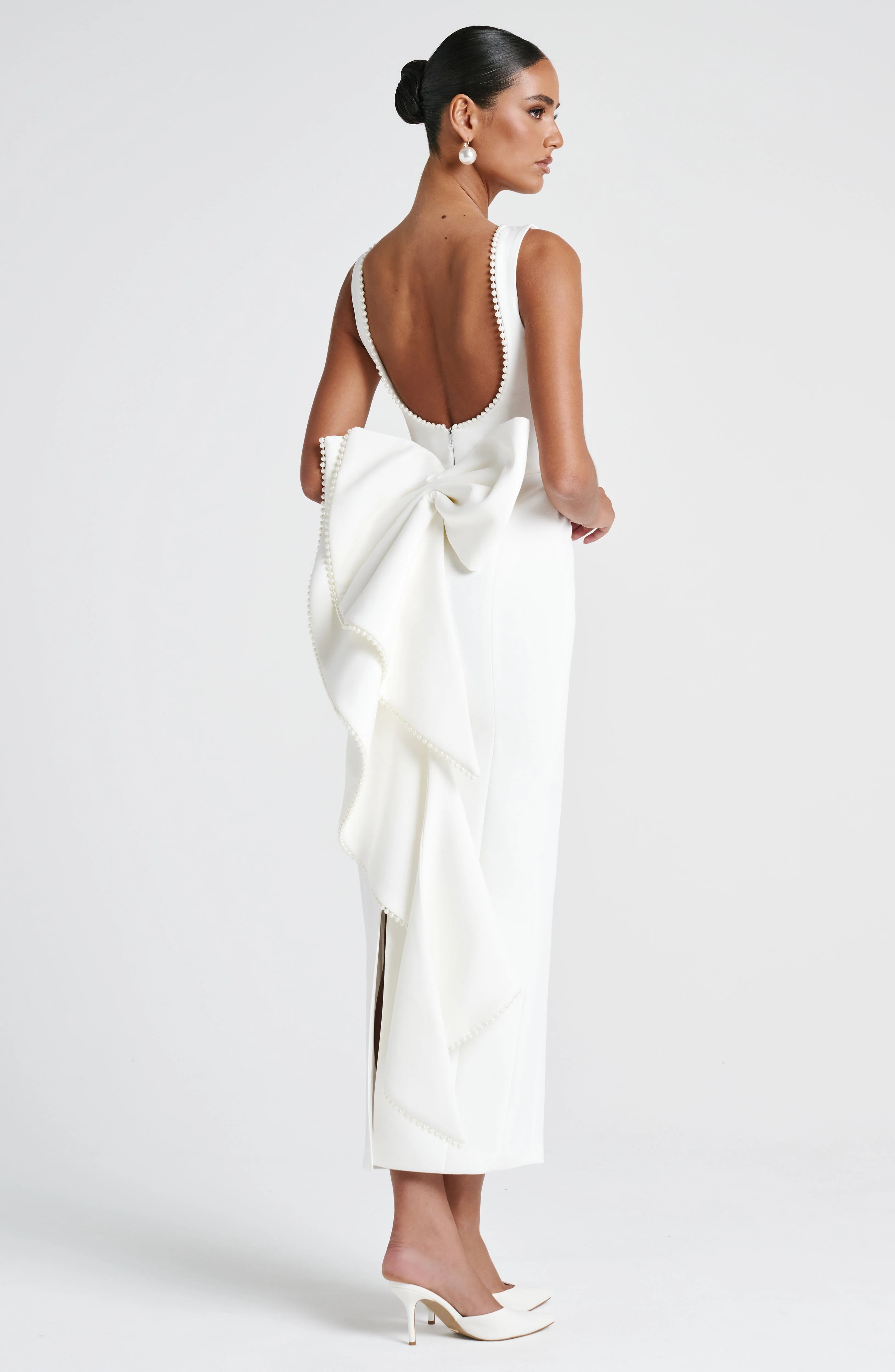Lana Midaxi Dress - Ivory - Image 11