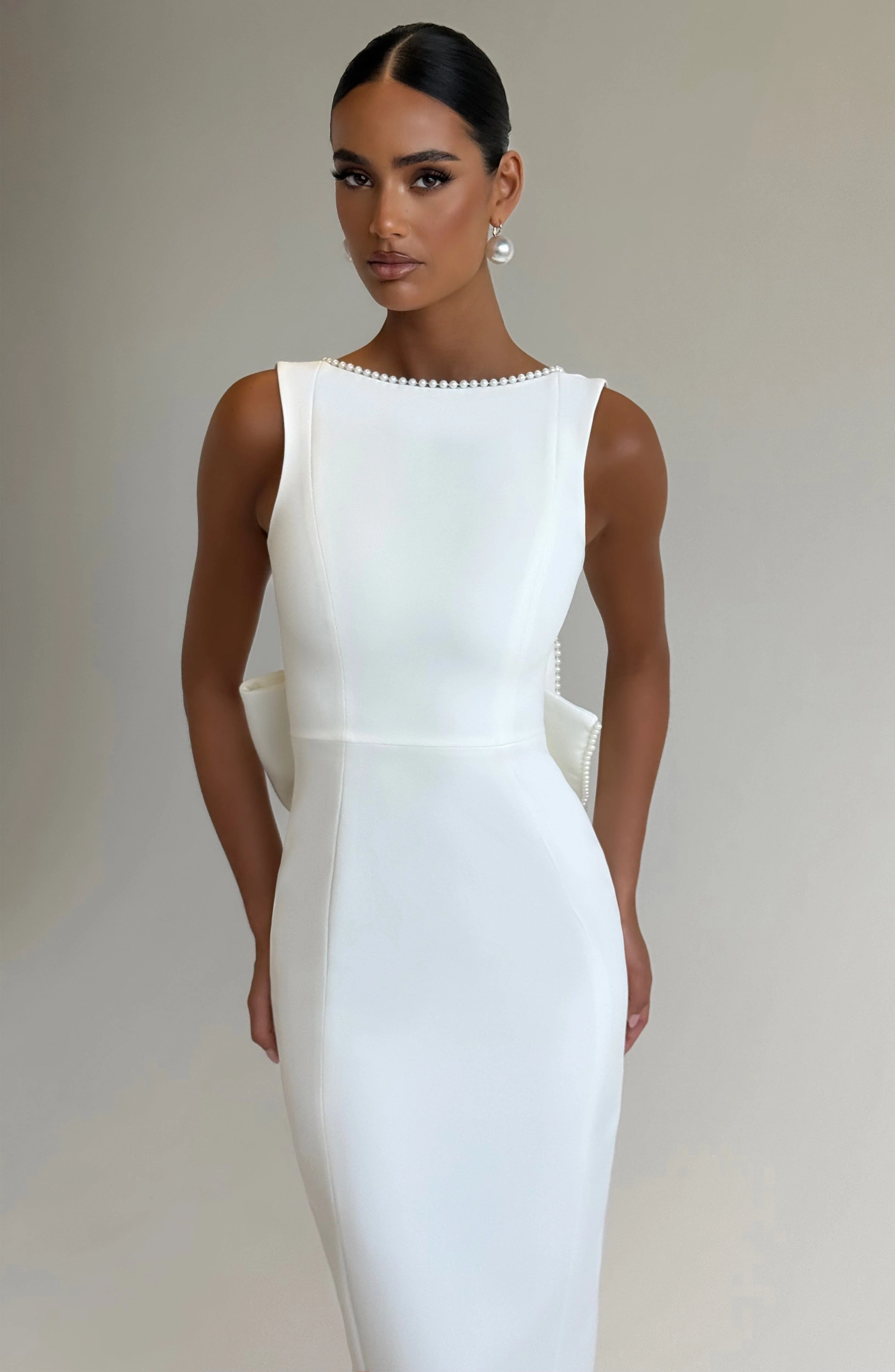 Lana Midaxi Dress - Ivory - Image 7
