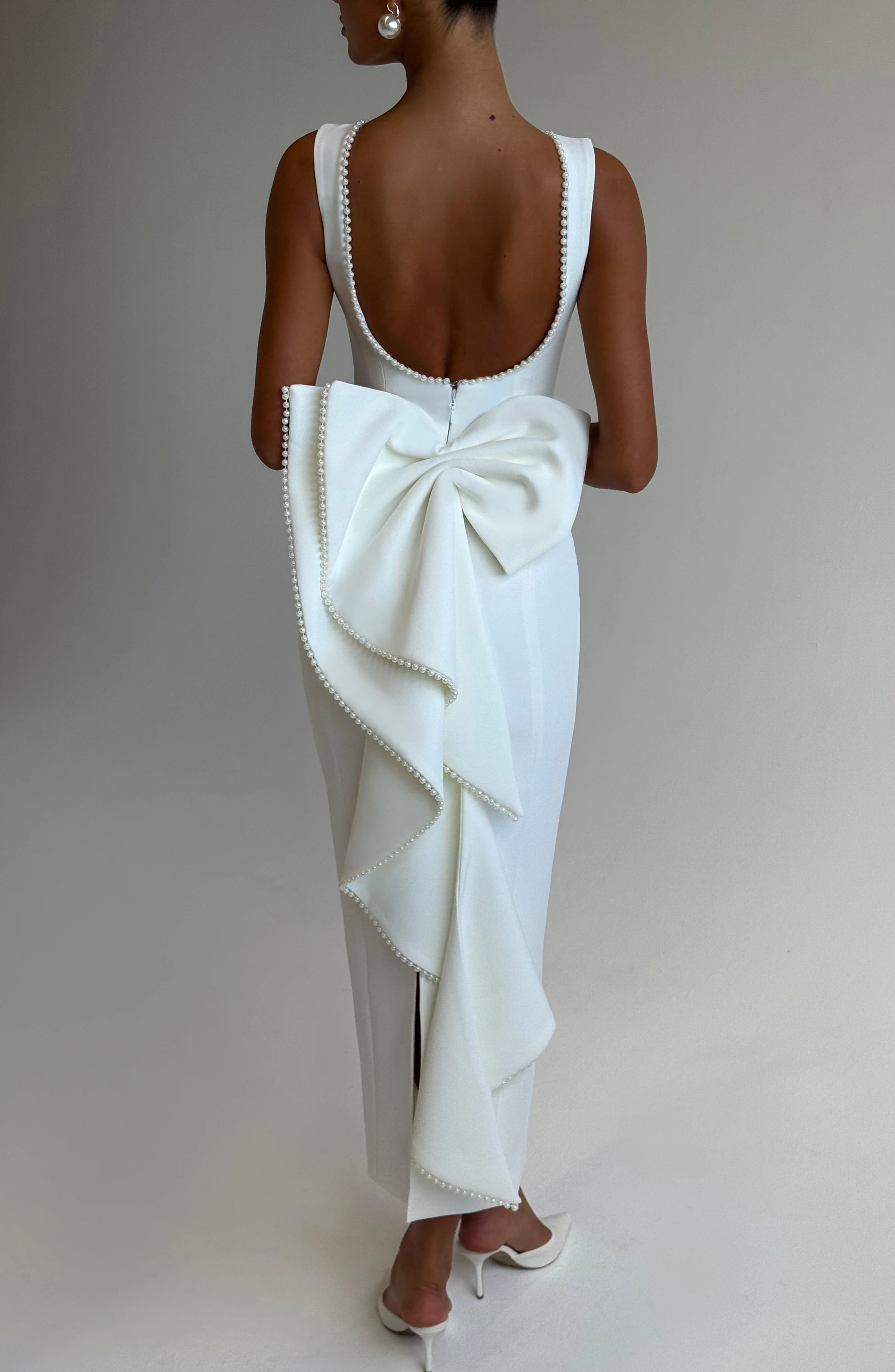 Lana Midaxi Dress - Ivory - Image 9