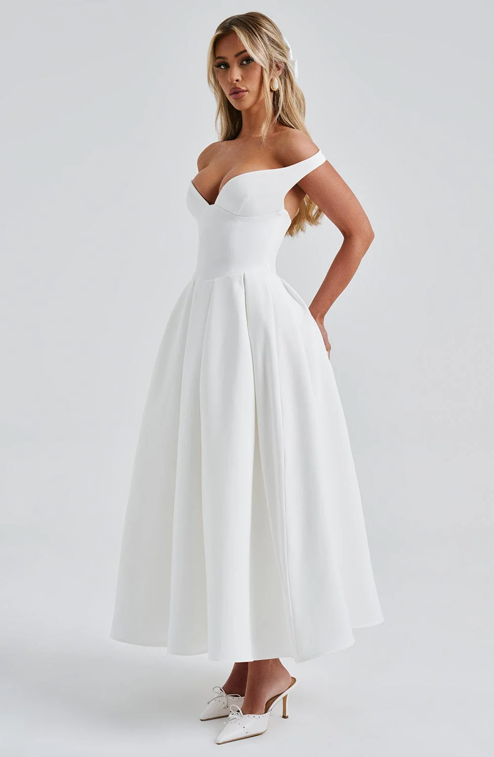 Lanetta Midi Dress - Ivory - Image 6