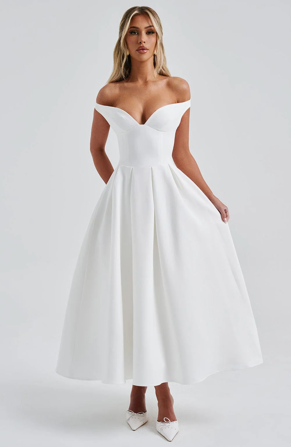 Lanetta Midi Dress - Ivory - Image 7