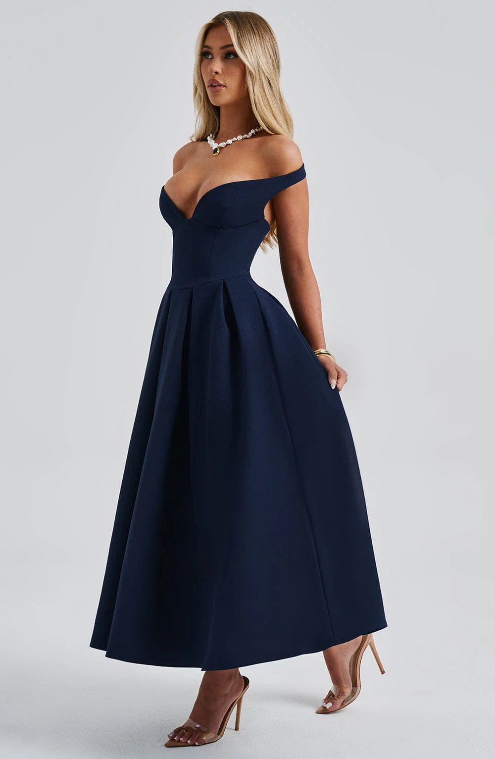 Lanetta Midi Dress - Navy - Image 5
