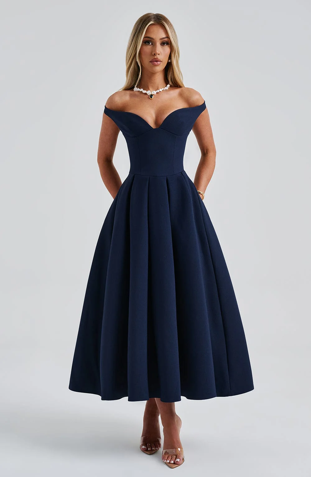 Lanetta Midi Dress - Navy - Image 8