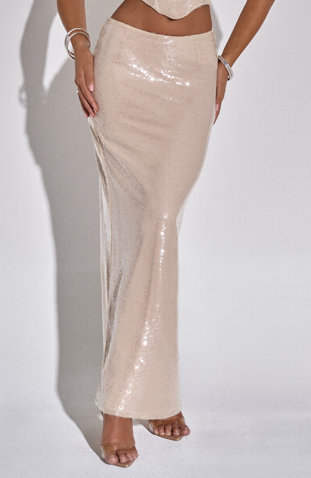 Larisa Maxi Skirt - Nude - Image 5