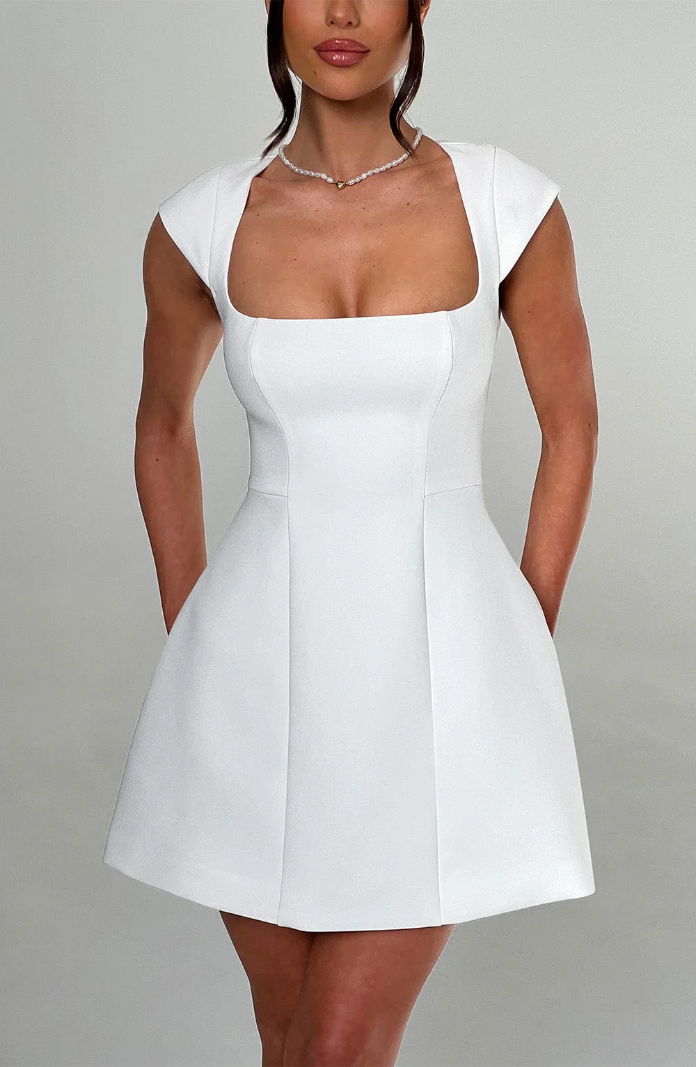 Lena Mini Dress - Ivory - Image 4