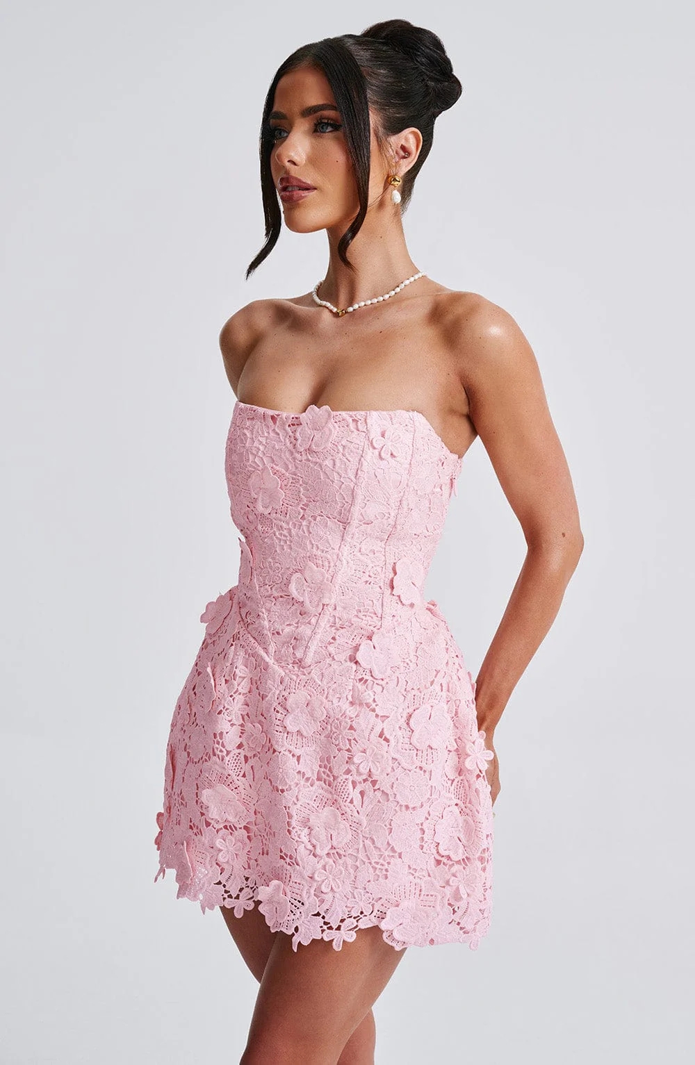 Leona Mini Dress - Blush - Image 7