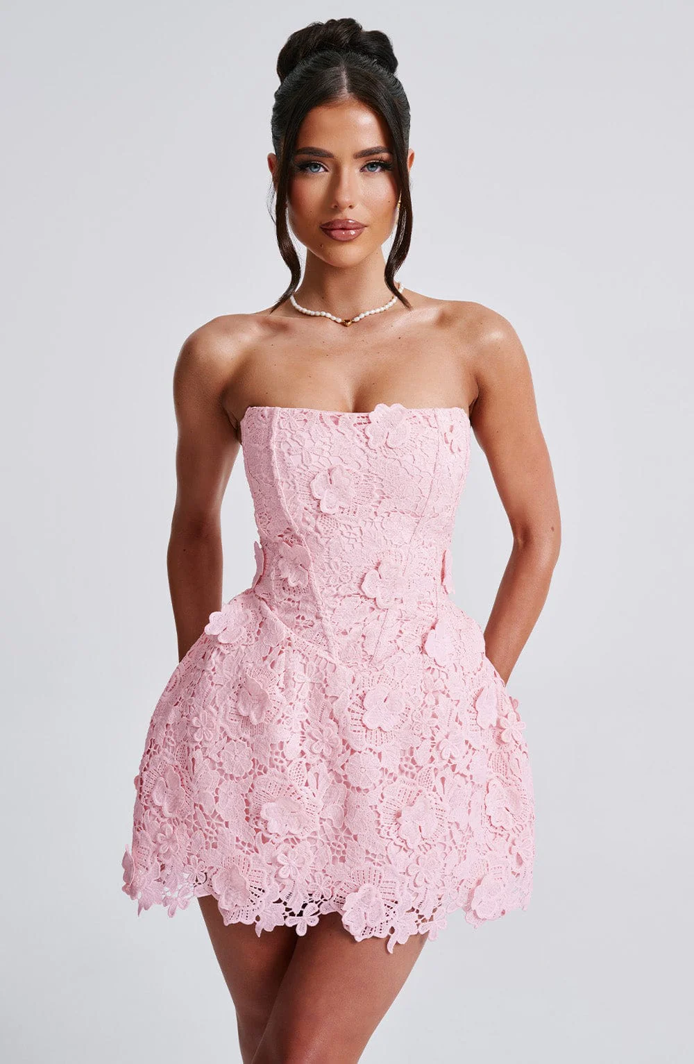 Leona Mini Dress - Blush - Image 8