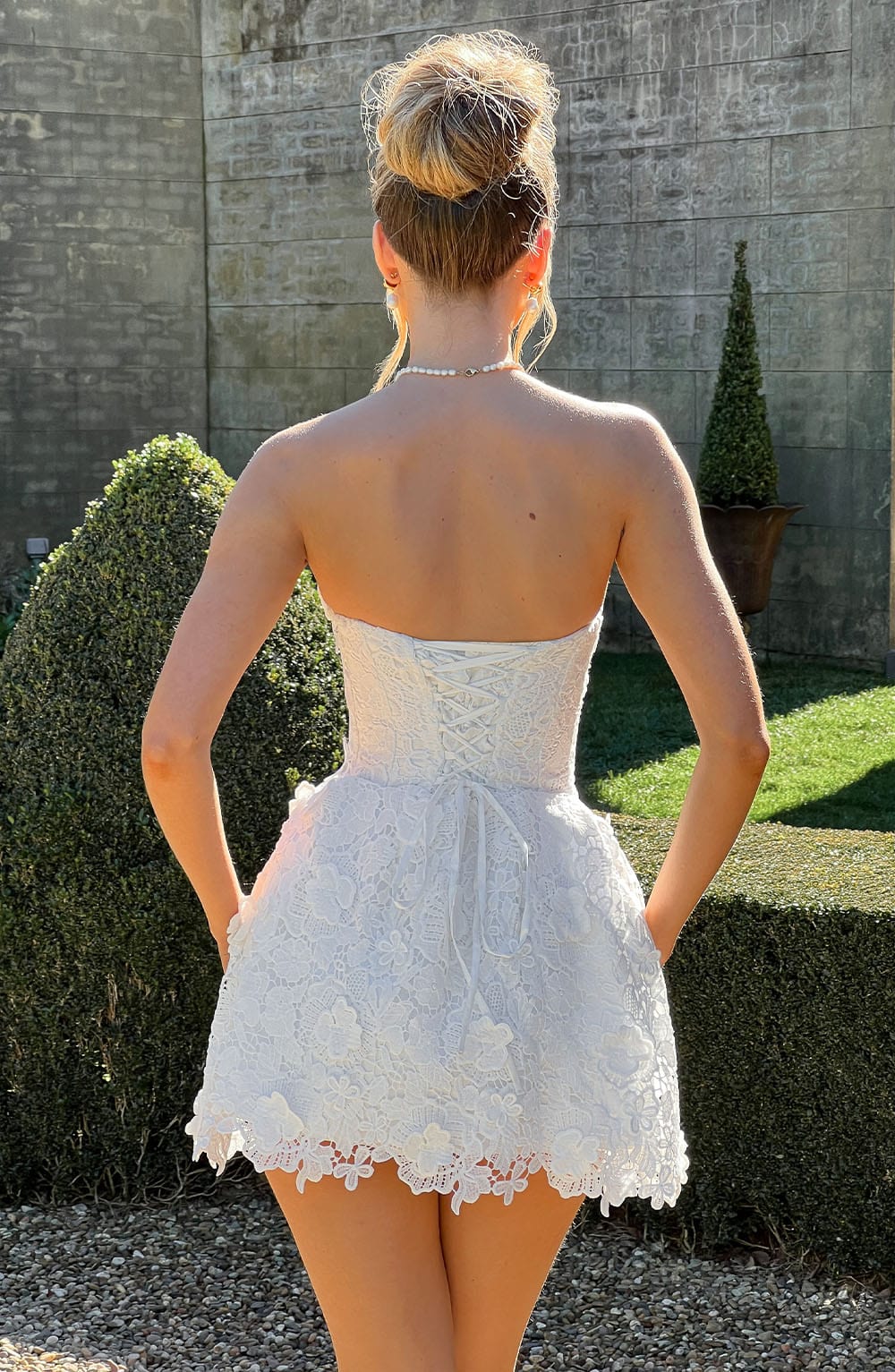 Leona Mini Dress - Ivory - Image 2