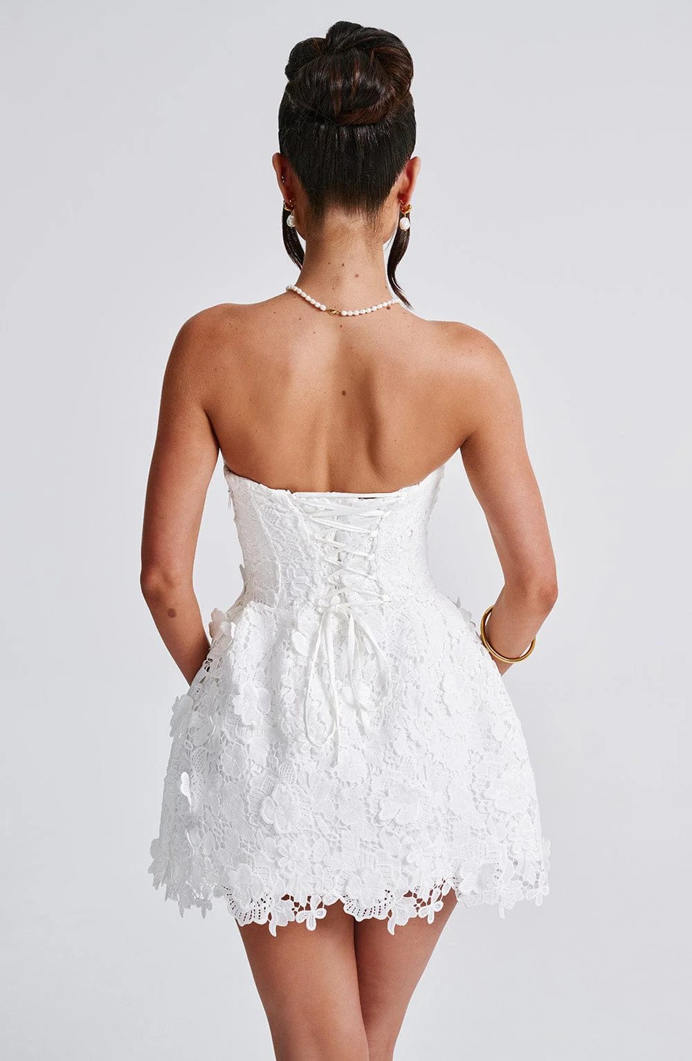 Leona Mini Dress - Ivory - Image 4