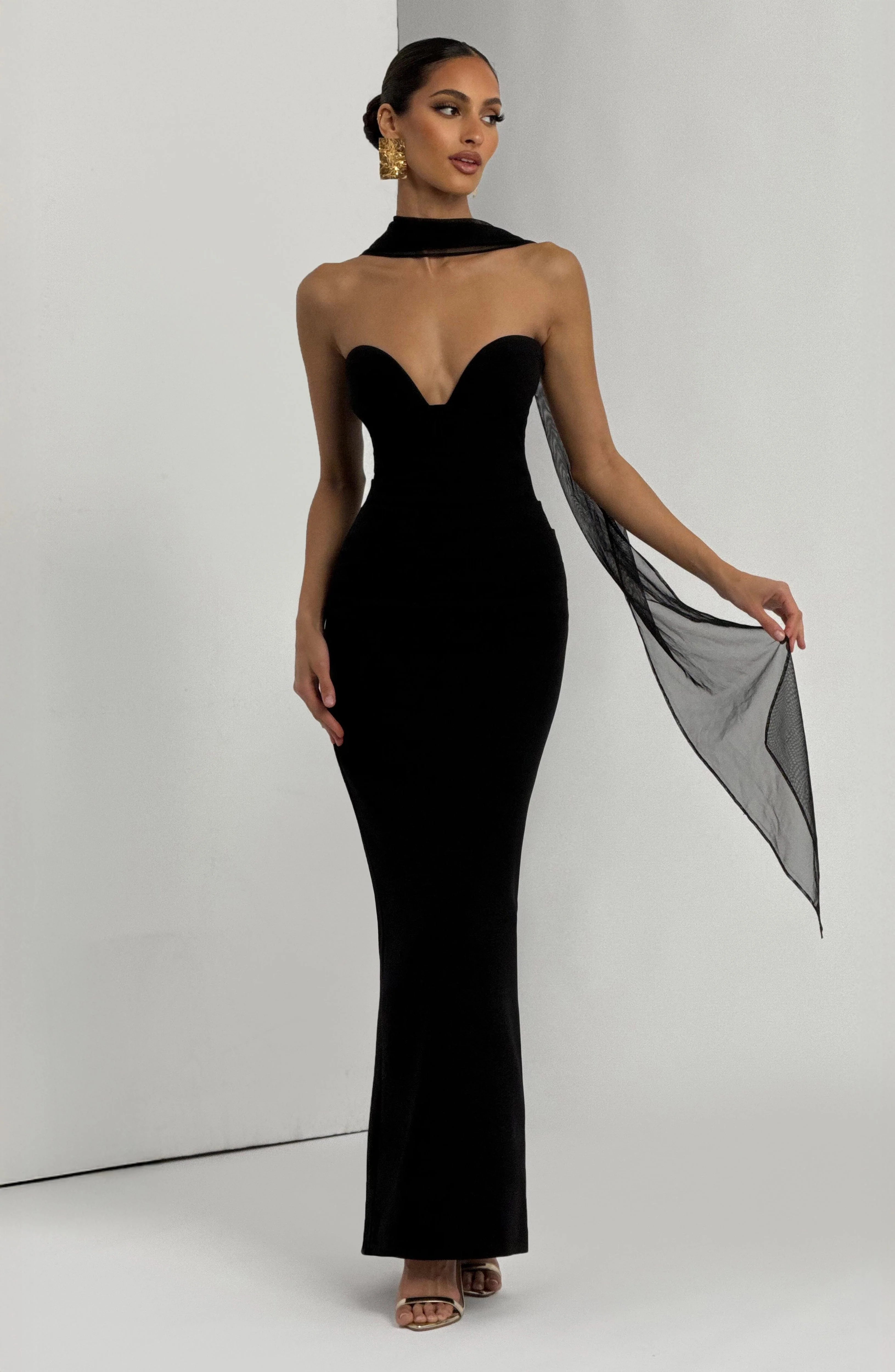 Lindsey Maxi Dress - Black - Image 3