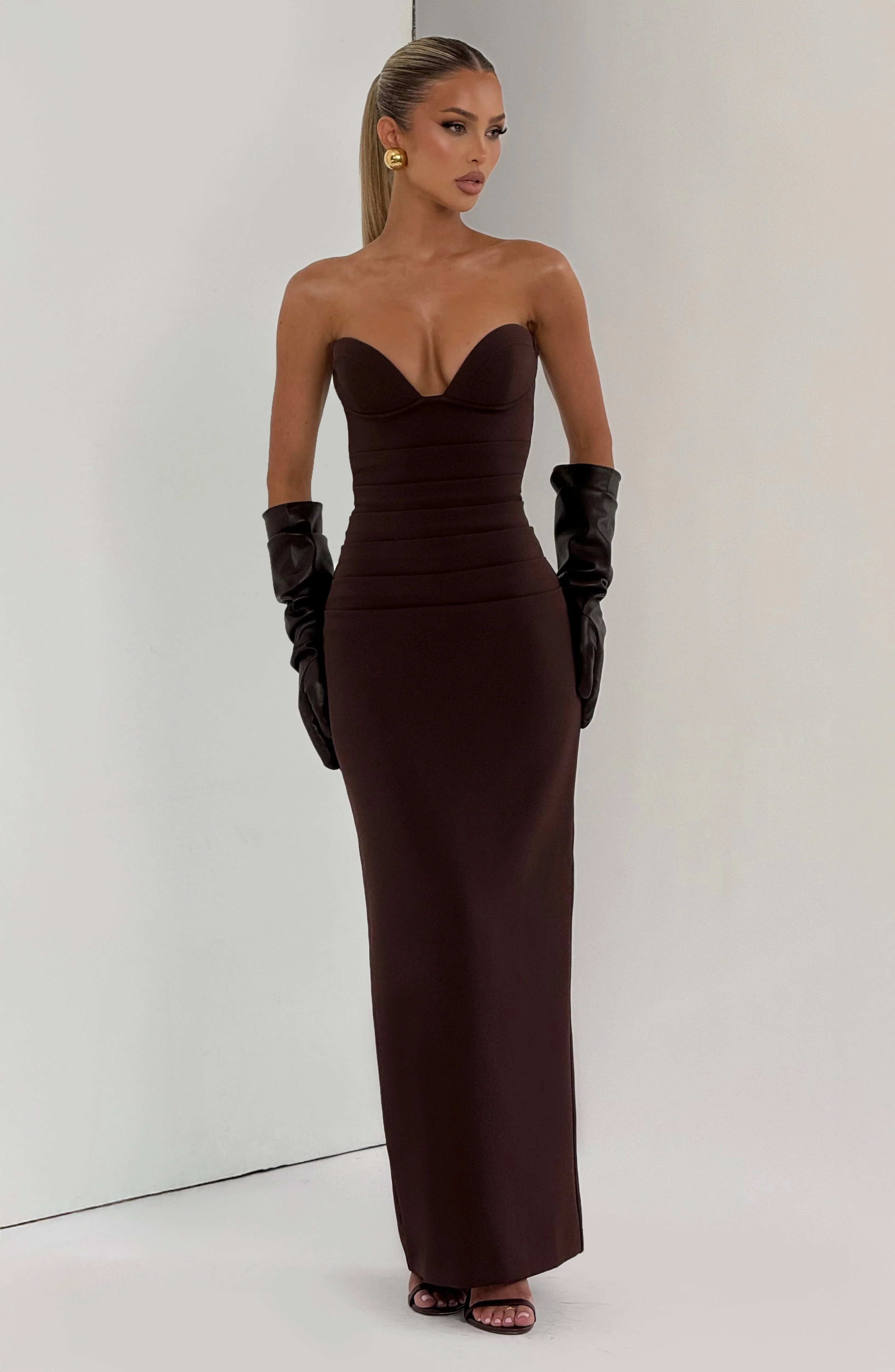 Lindsey Maxi Dress - Plum Brown - Image 13