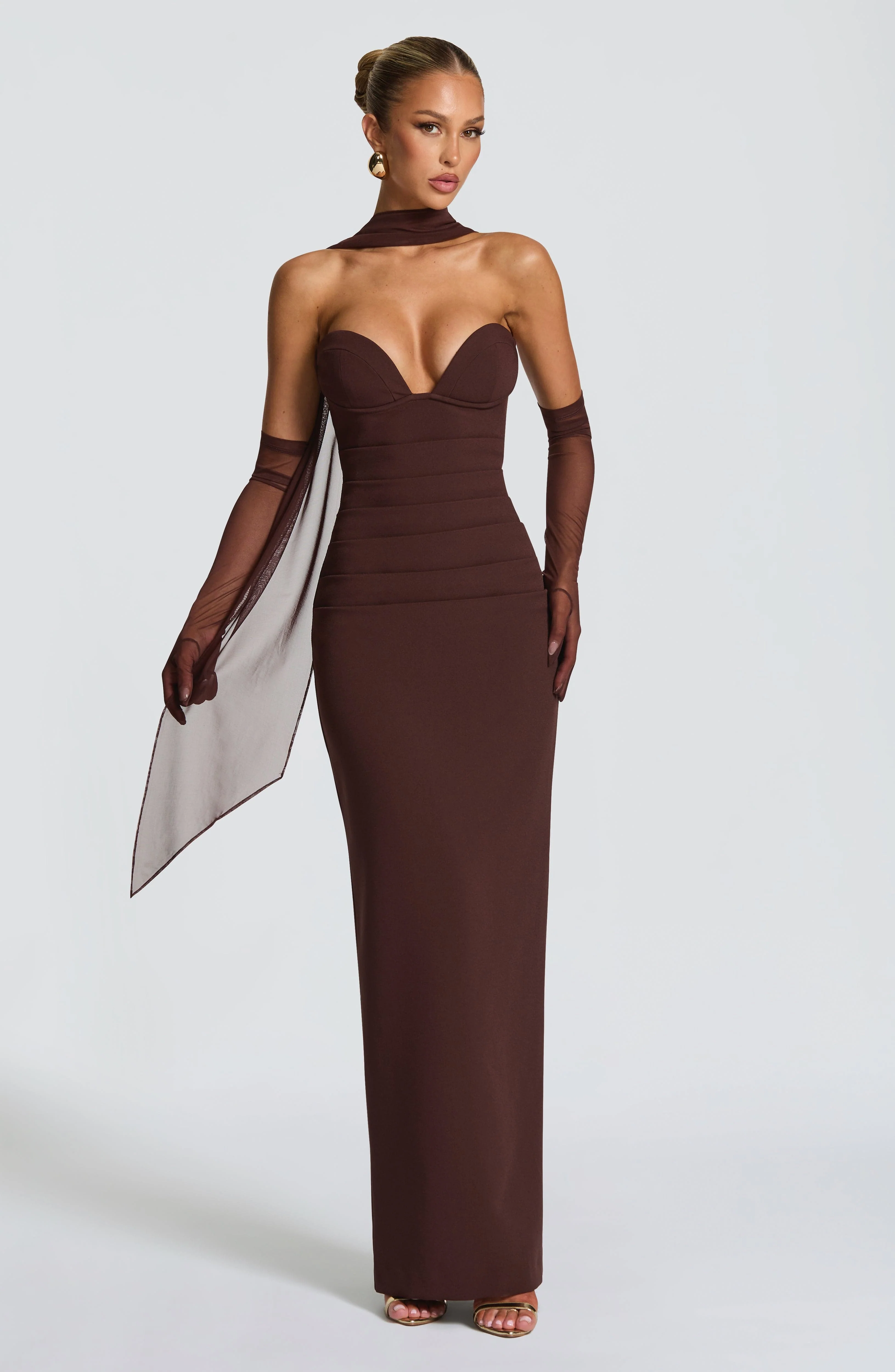 Lindsey Maxi Dress - Plum Brown - Image 2