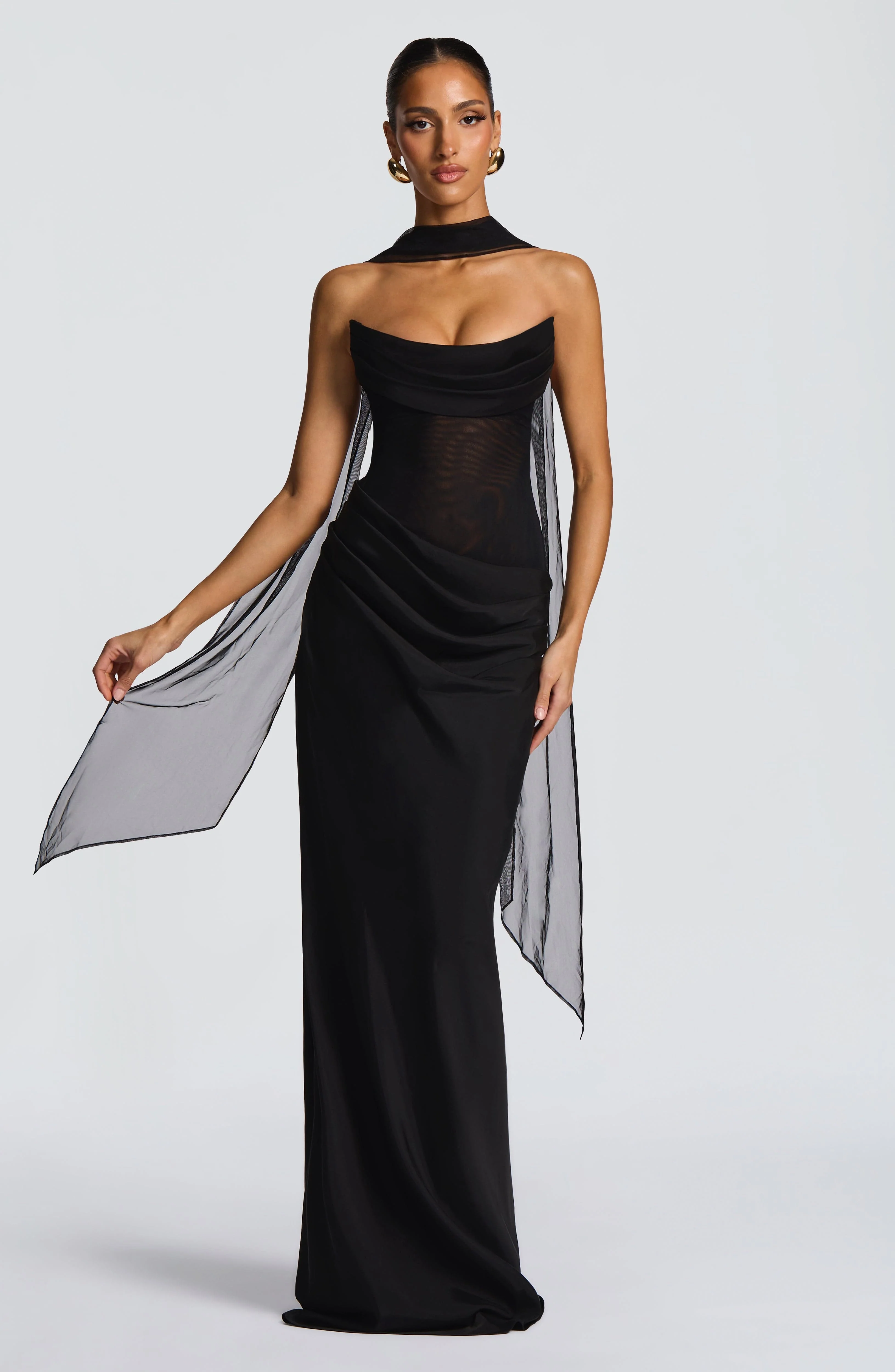 Liora Maxi Dress - Black - Image 7