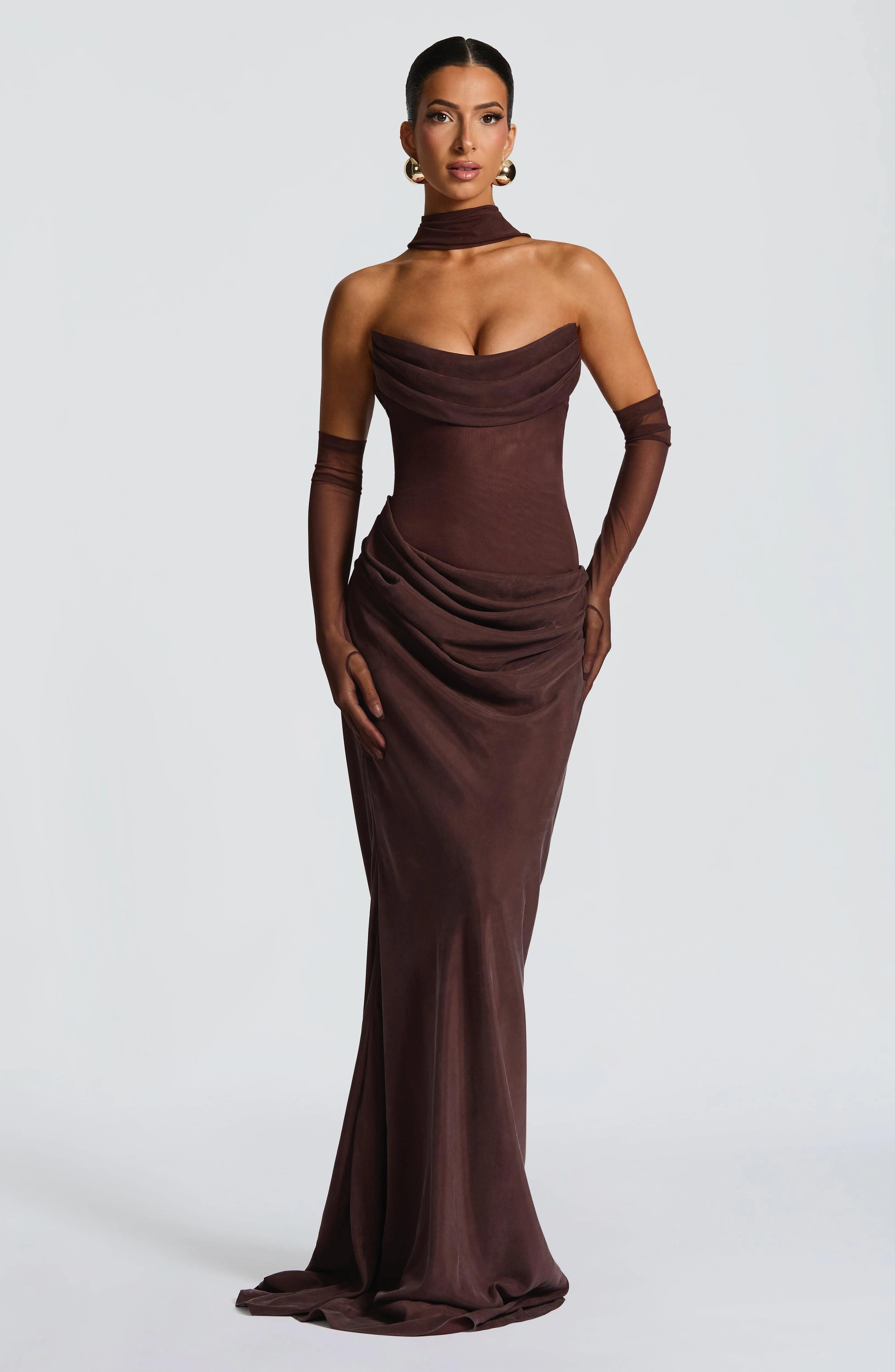 Liora Maxi Dress - Plum Brown - Image 11