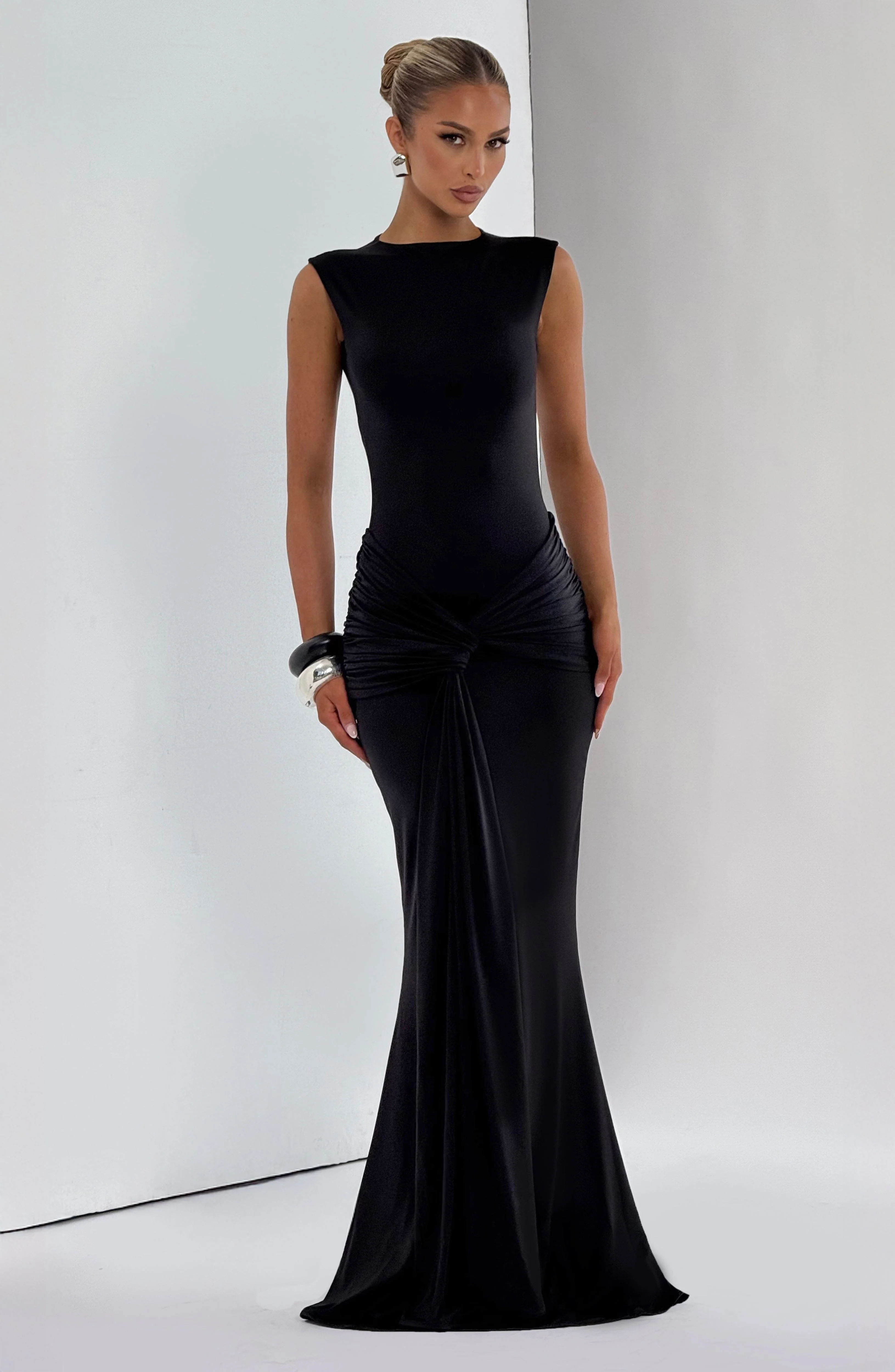 Lorenza Maxi Dress - Black - Image 4