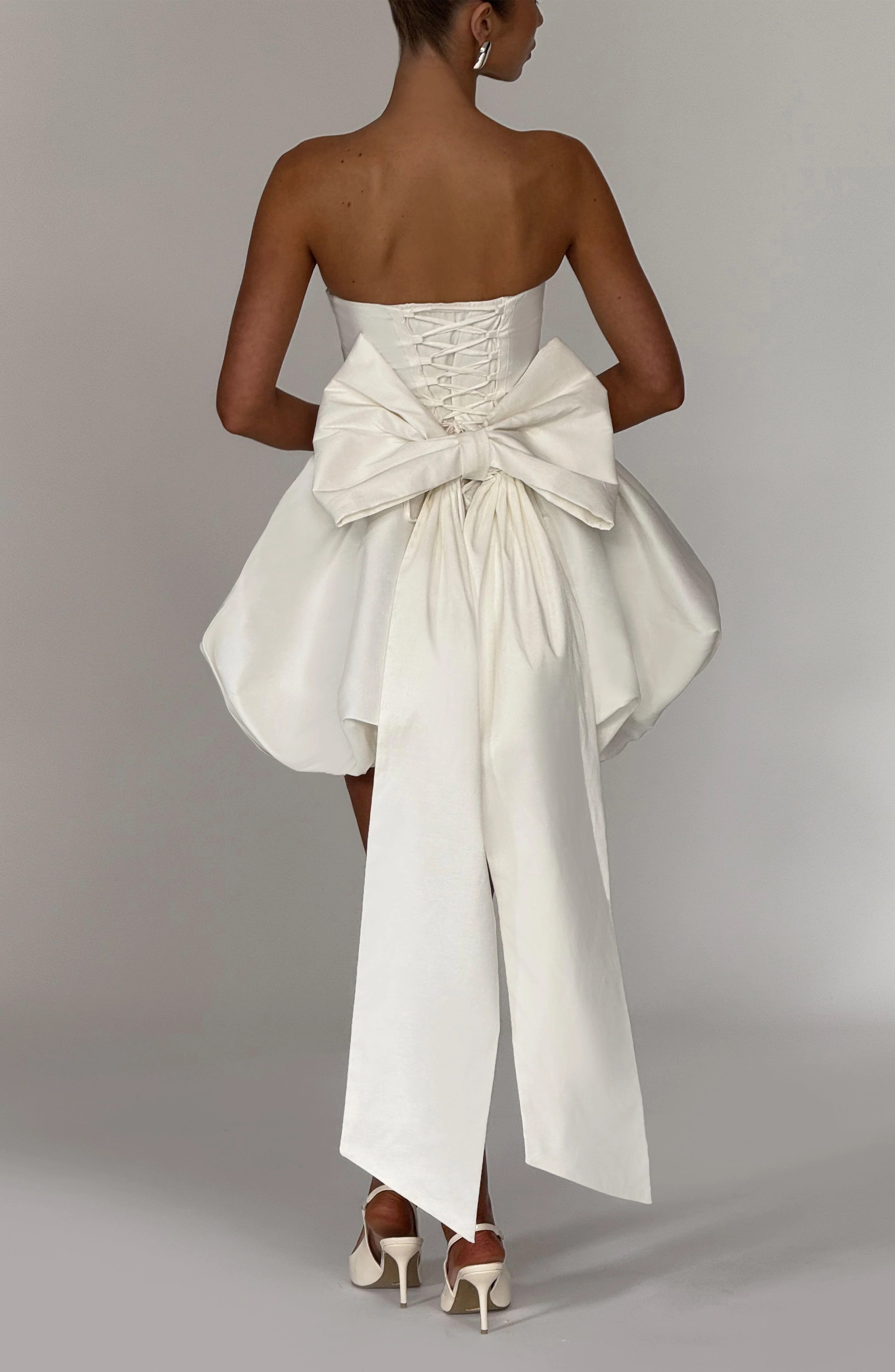 Lotus Mini Dress - Ivory - Image 2