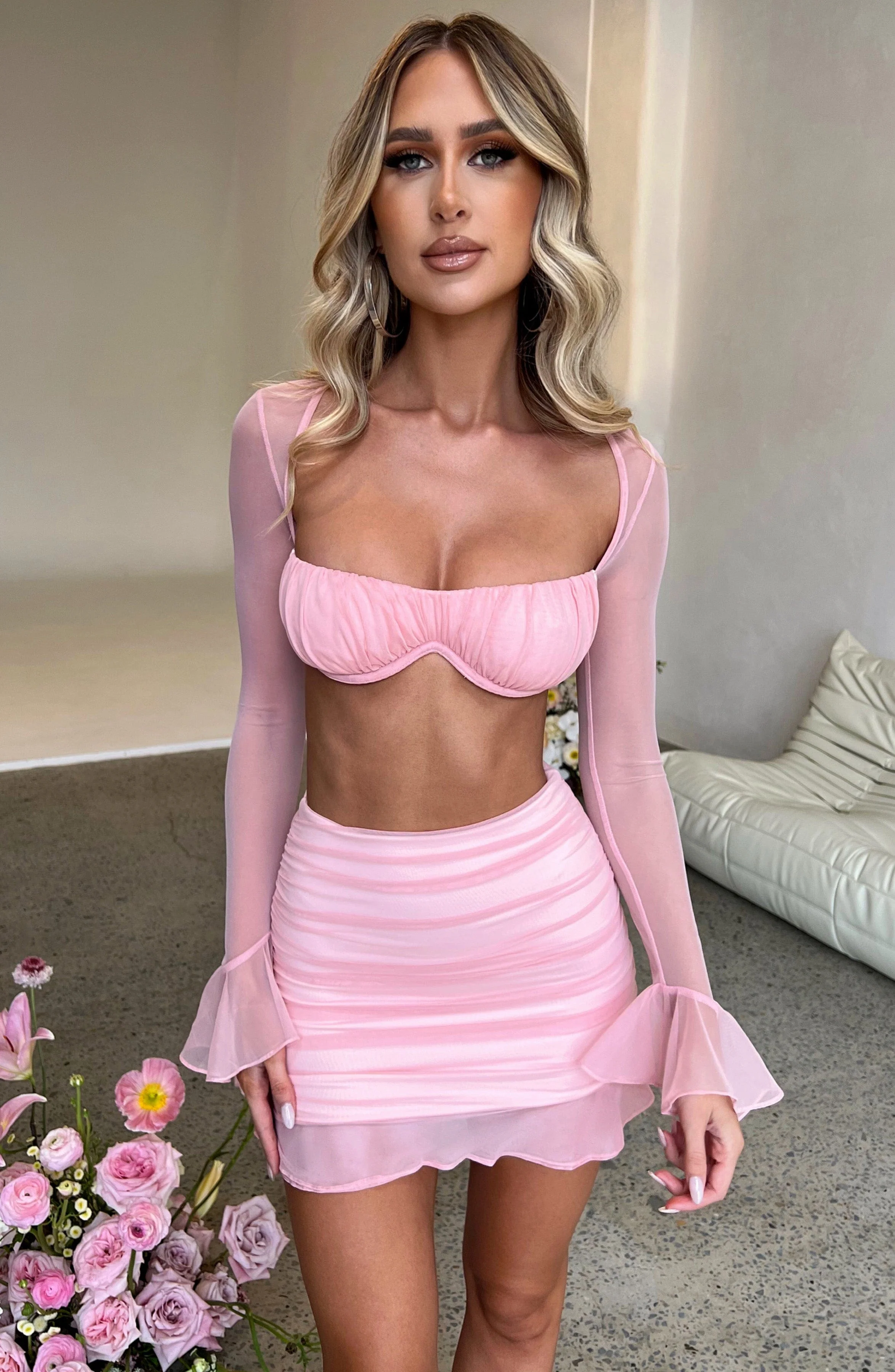 Maisie Mini Skirt - Blush - Image 7