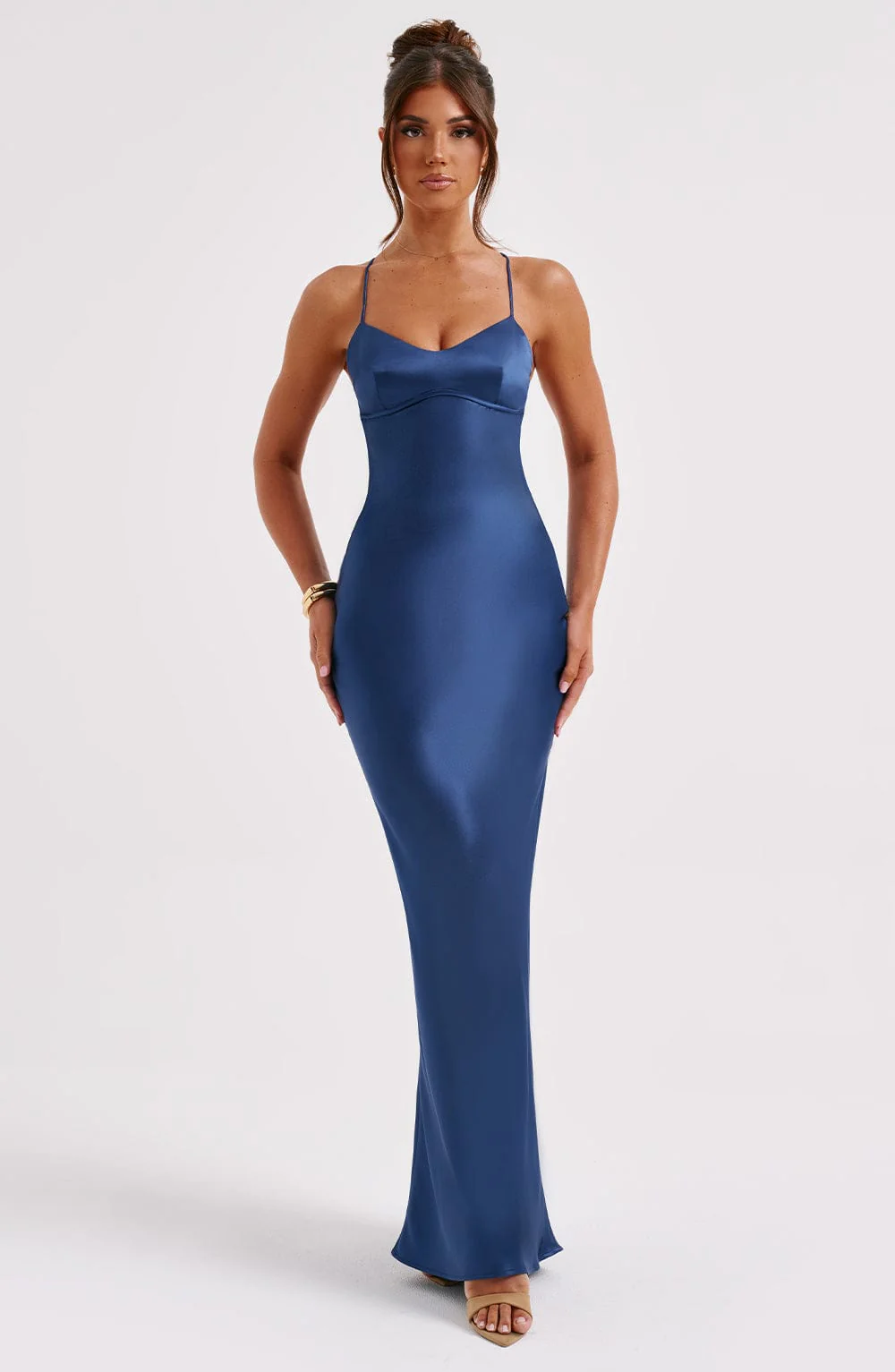 Malika Maxi Dress - Navy - Image 5