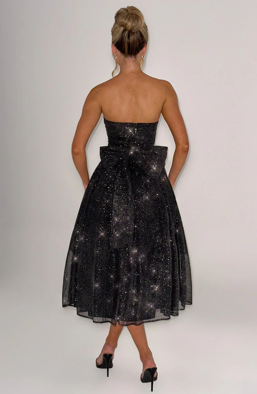 Marissa Midi Dress - Black Sparkle - Image 3