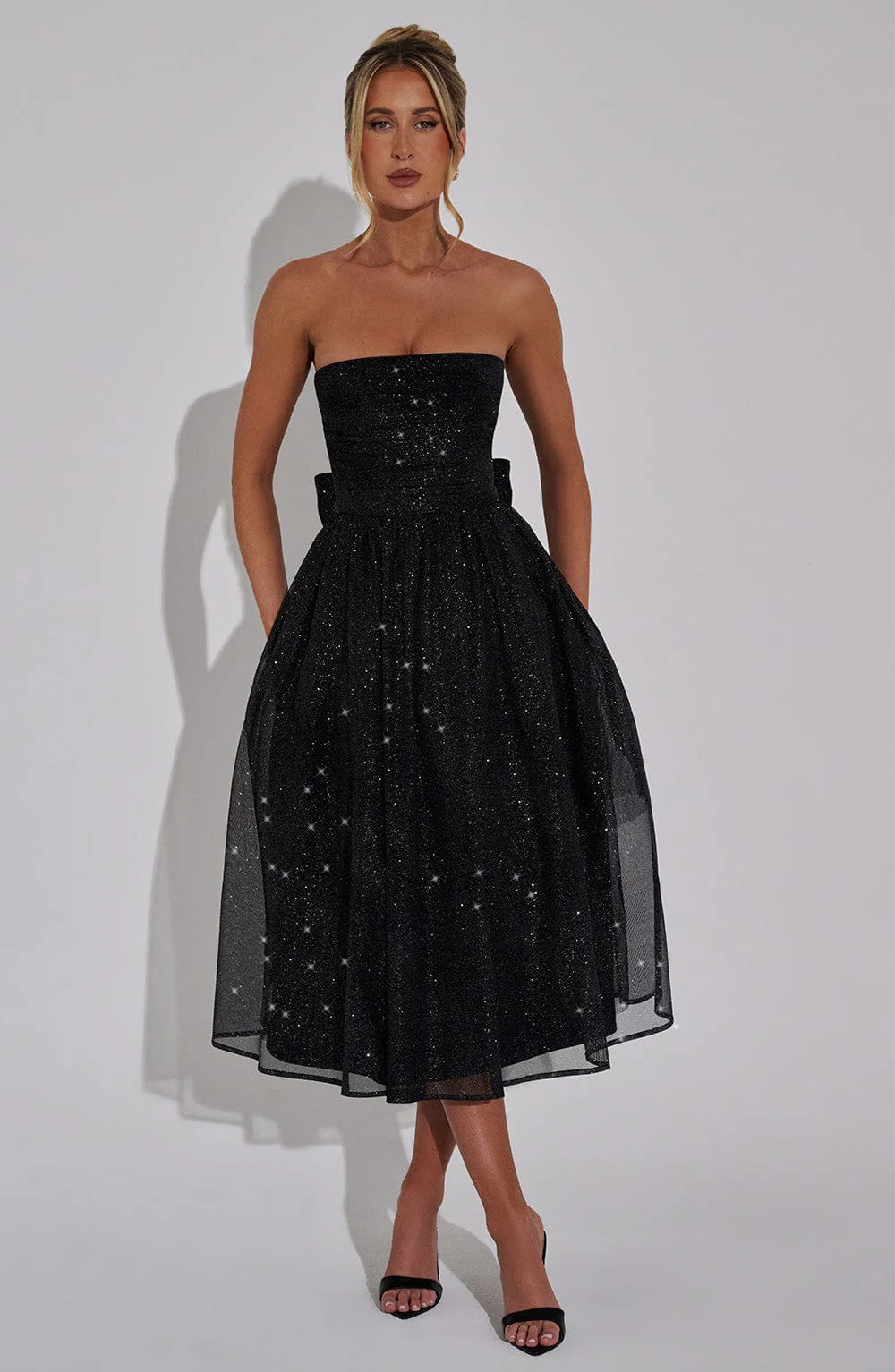 Marissa Midi Dress - Black Sparkle - Image 5