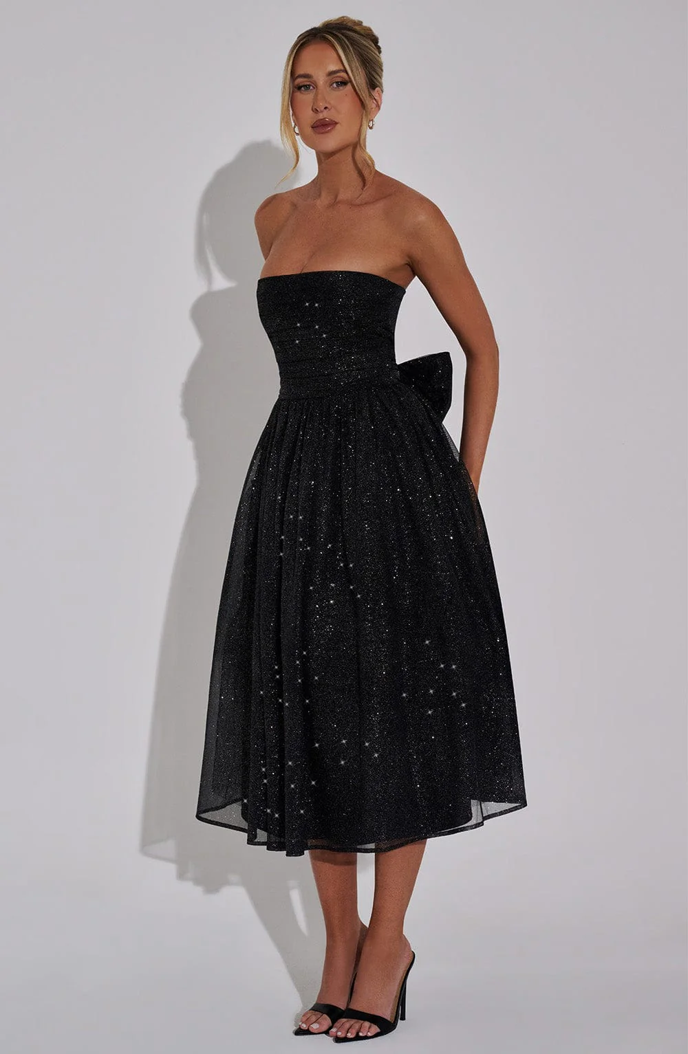 Marissa Midi Dress - Black Sparkle - Image 6