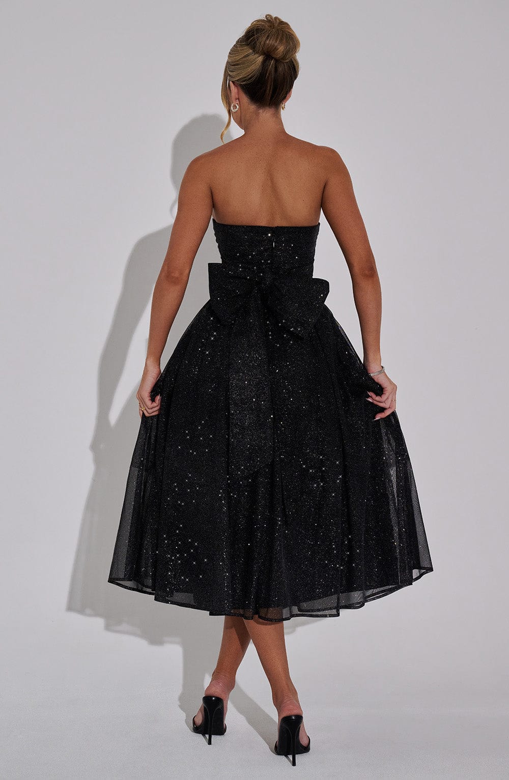 Marissa Midi Dress - Black Sparkle - Image 7