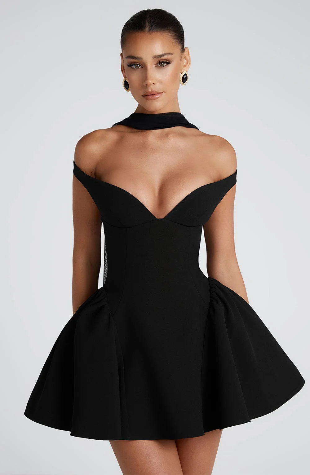 Marla Mini Dress - Black - Image 7