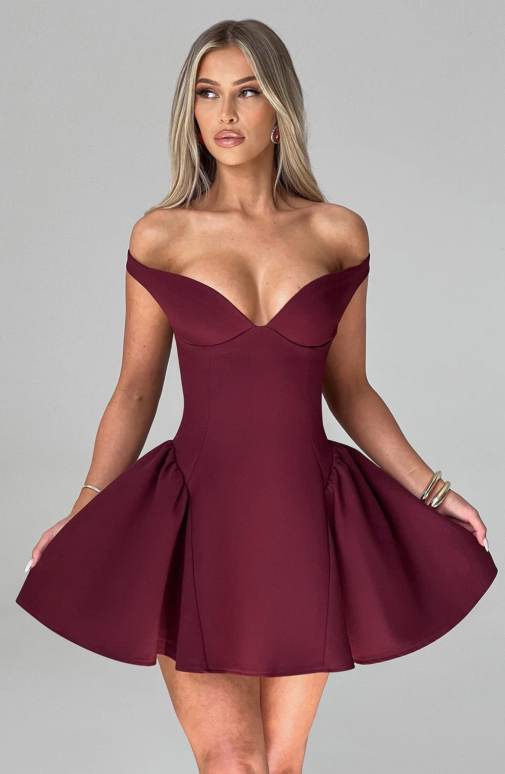 Marla Mini Dress - Cherry Lacquer - Image 11