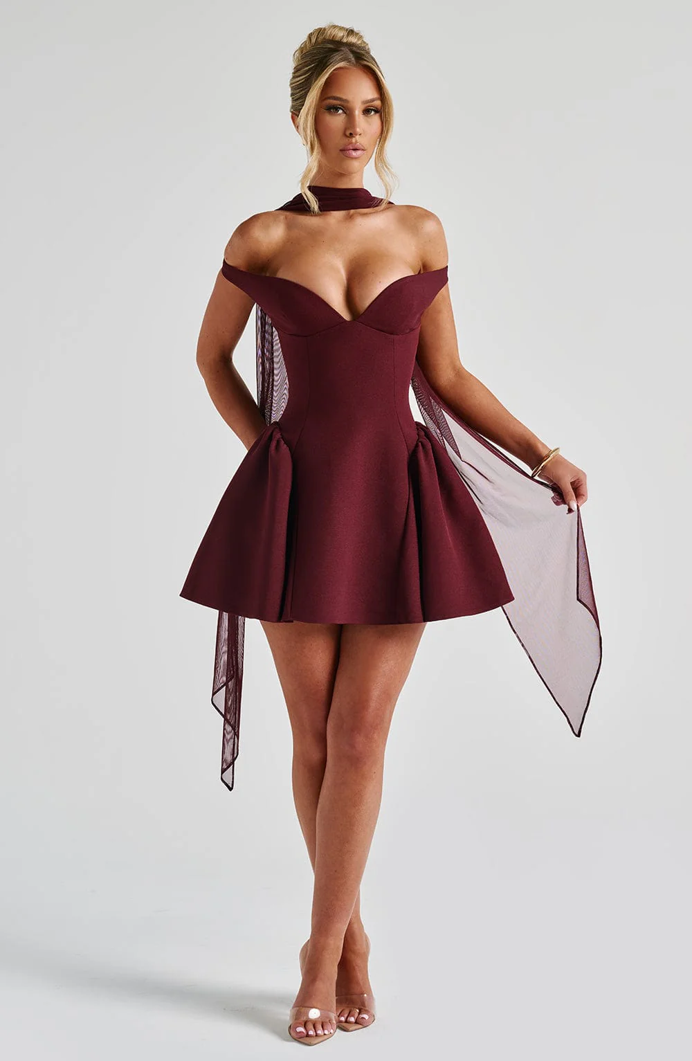 Marla Mini Dress - Cherry Lacquer - Image 13