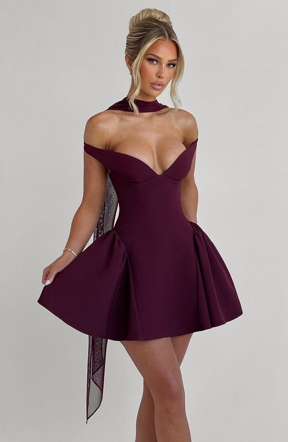 Marla Mini Dress - Cherry Lacquer - Image 18