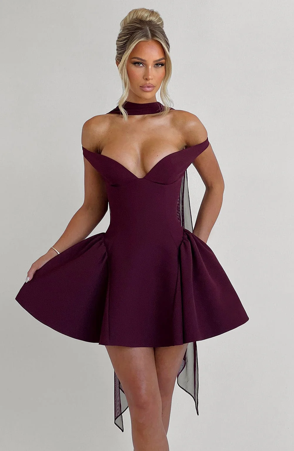 Marla Mini Dress - Cherry Lacquer - Image 19