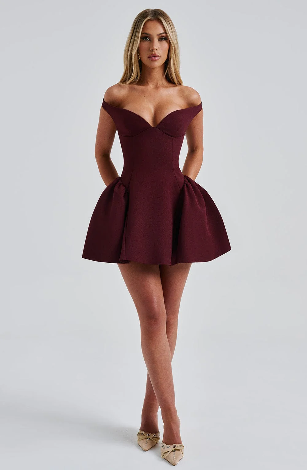 Marla Mini Dress - Cherry Lacquer - Image 7