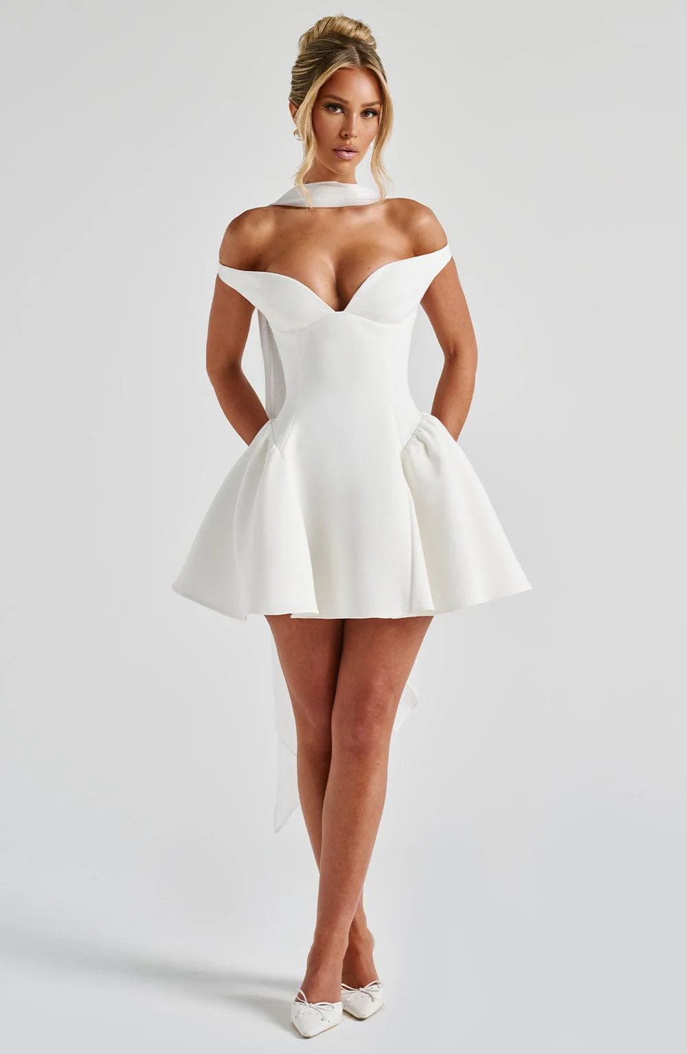 Marla Mini Dress - Ivory - Image 10