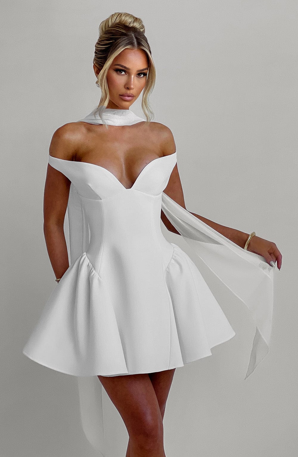 Marla Mini Dress - Ivory - Image 19