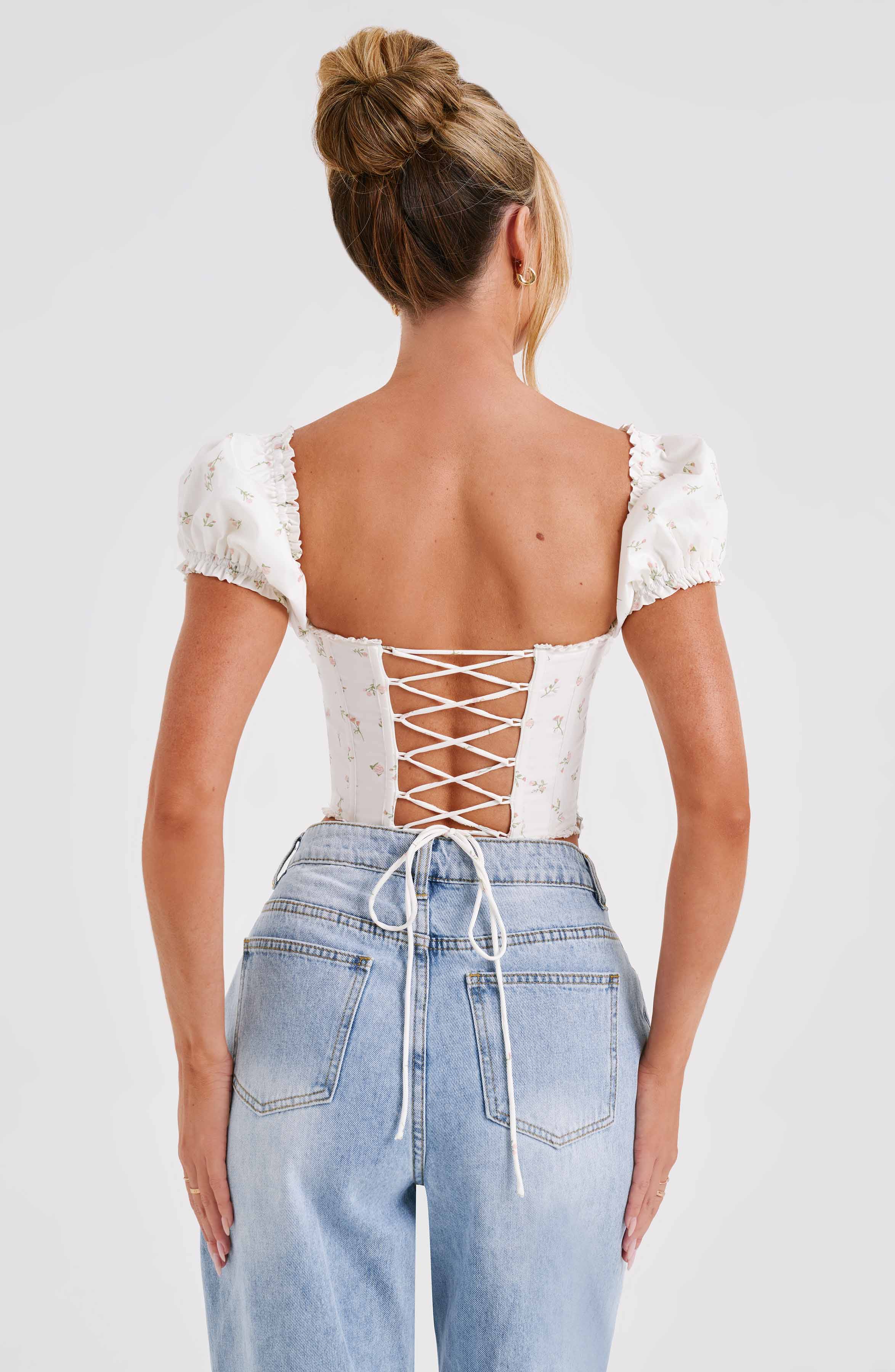 Matilda Corset - Blush Floral Print - Image 3