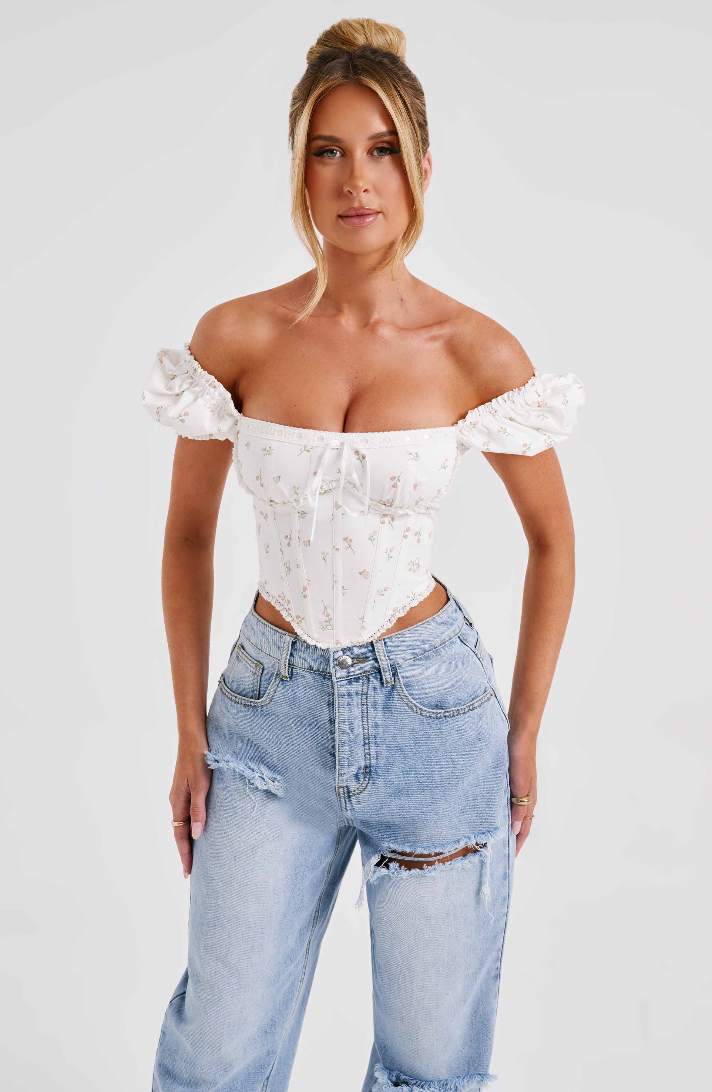 Matilda Corset - Blush Floral Print - Image 8