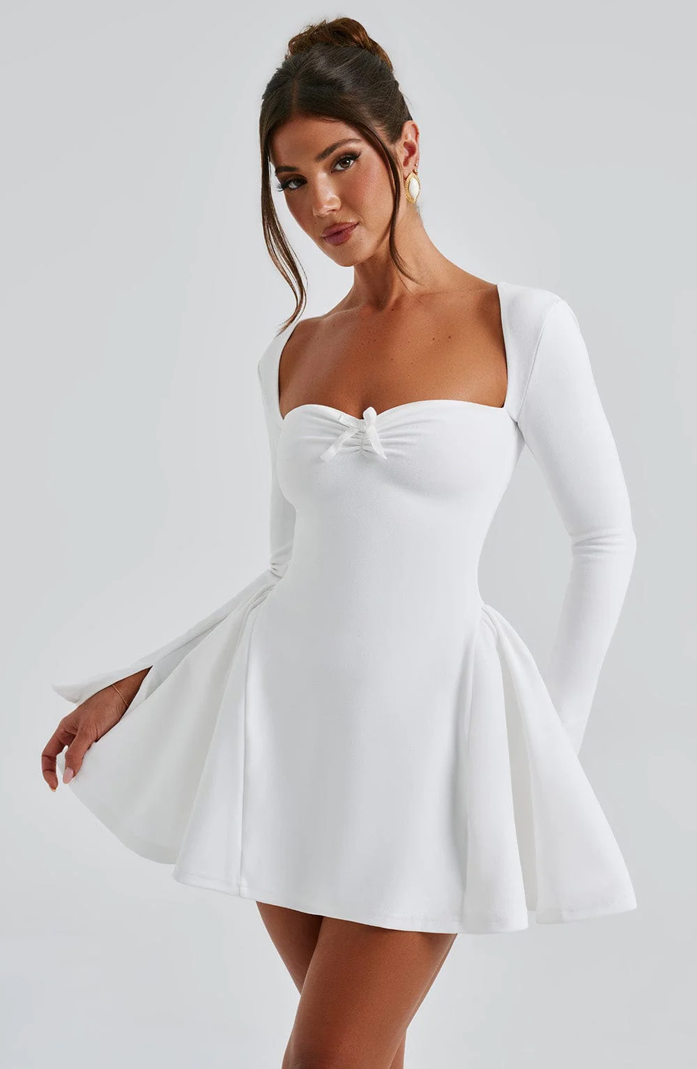 Megan Mini Dress - Ivory - Image 8