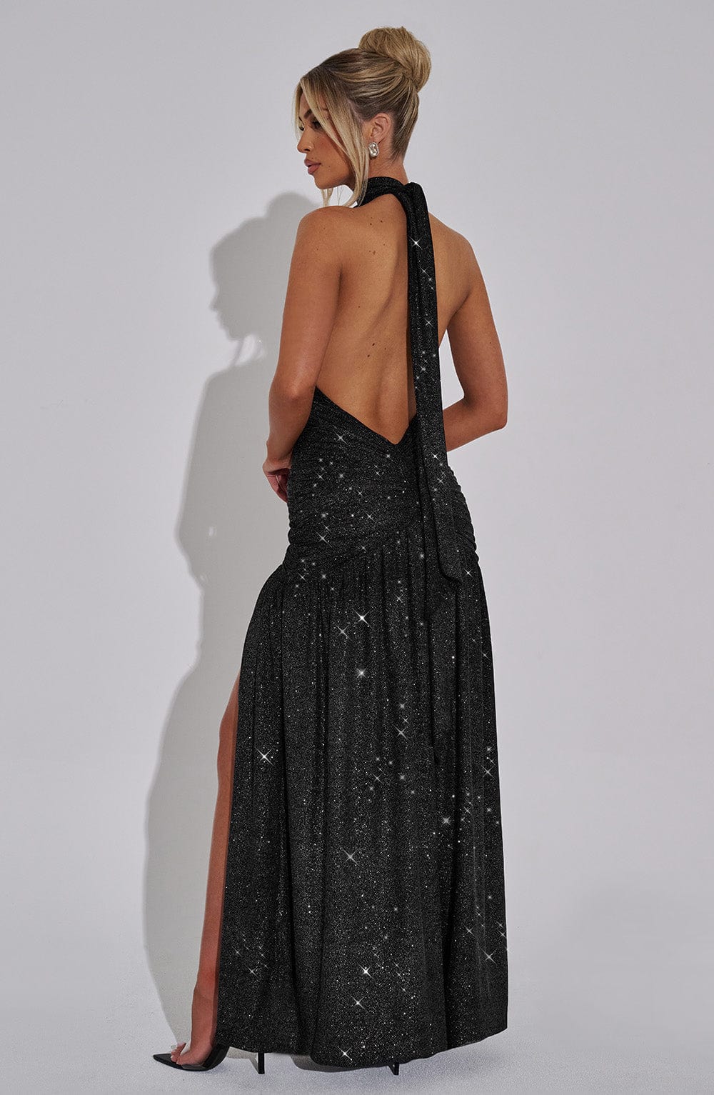Melania Maxi Dress - Black Sparkle - Image 6